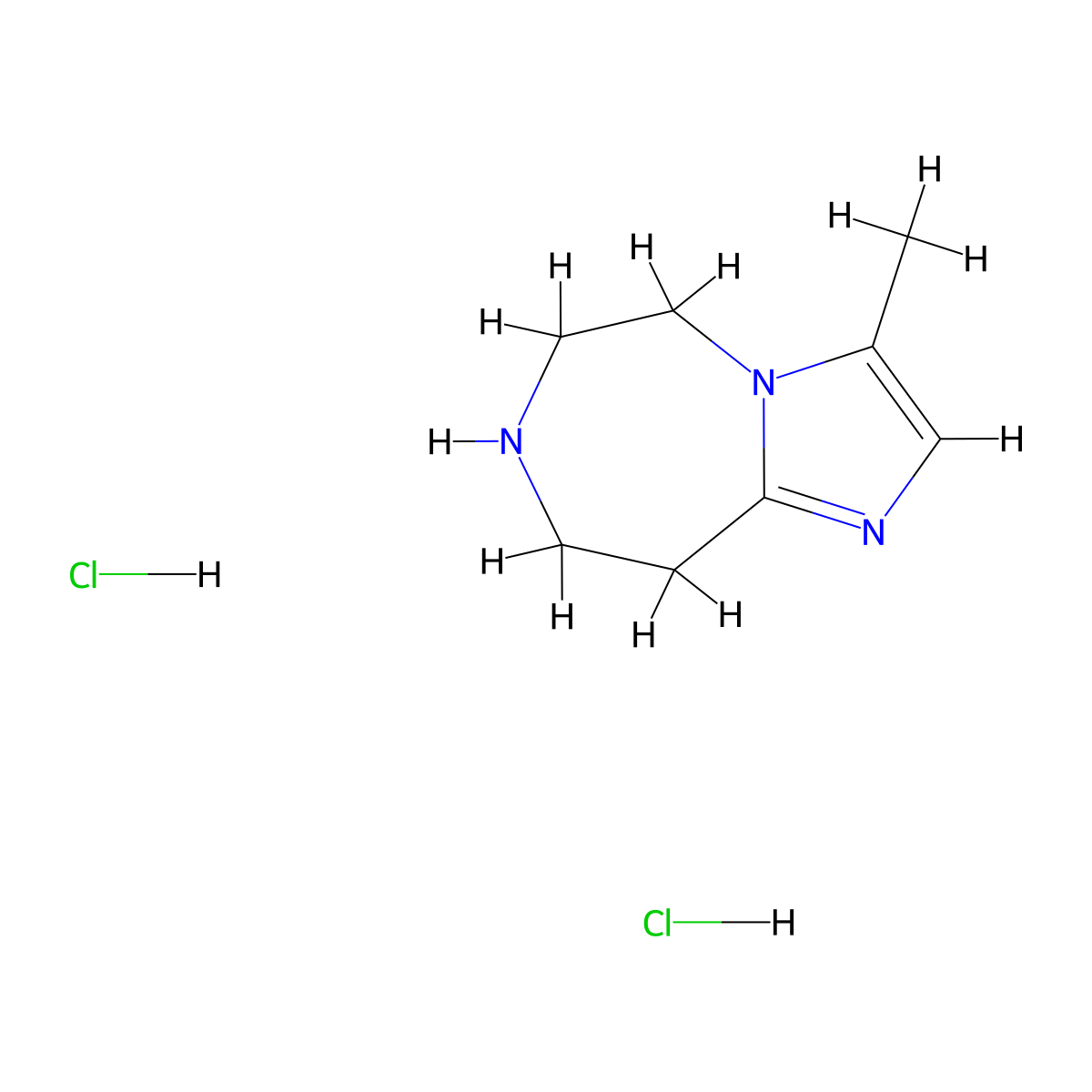 3-methyl-5H,6H,7H,8H,9H-imidazo[1,2-d][1,4]diazepine dihydrochloride molecular structure, CAS 1440955-35-0