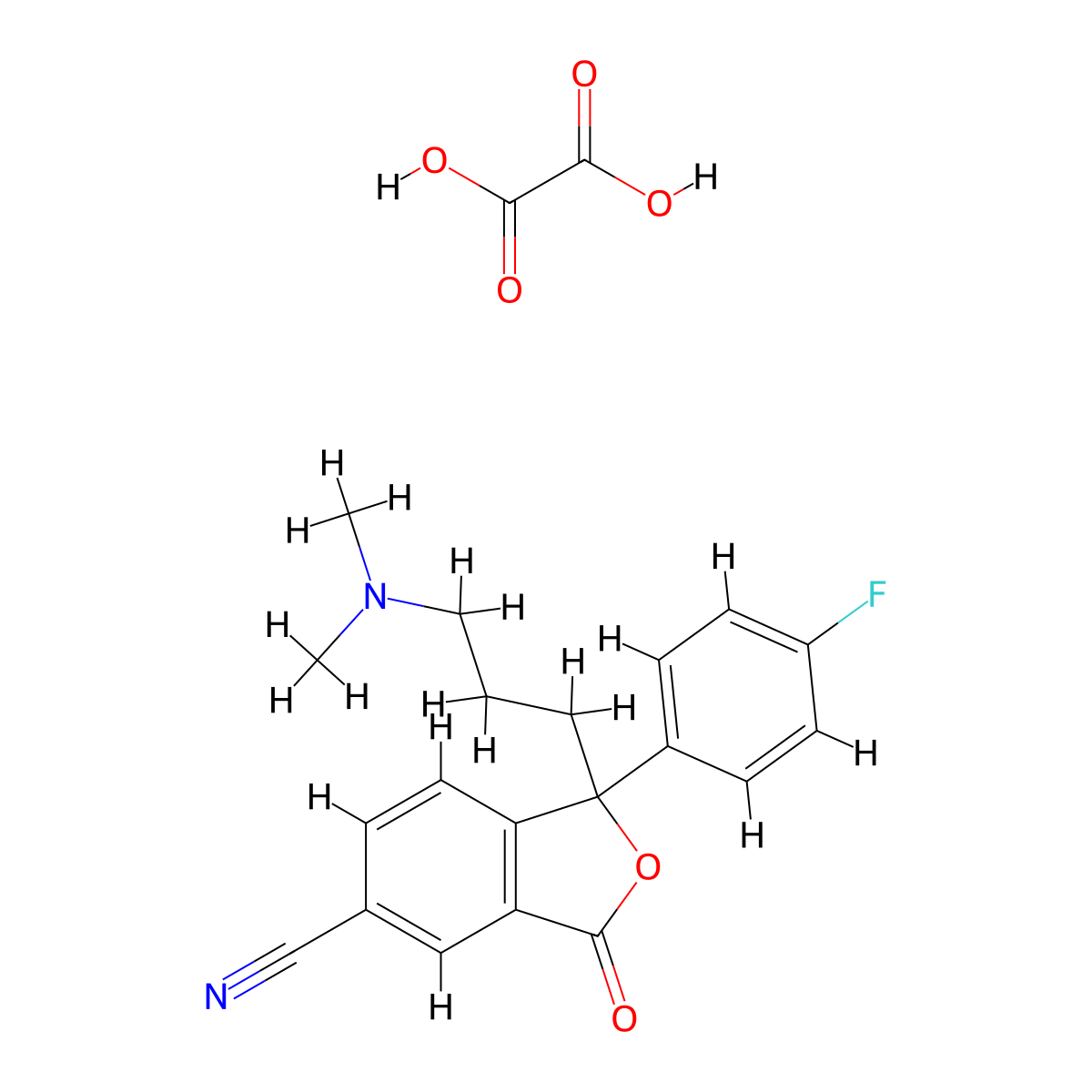 3-Oxocitalopram oxalate molecular structure, CAS 1440961-11-4