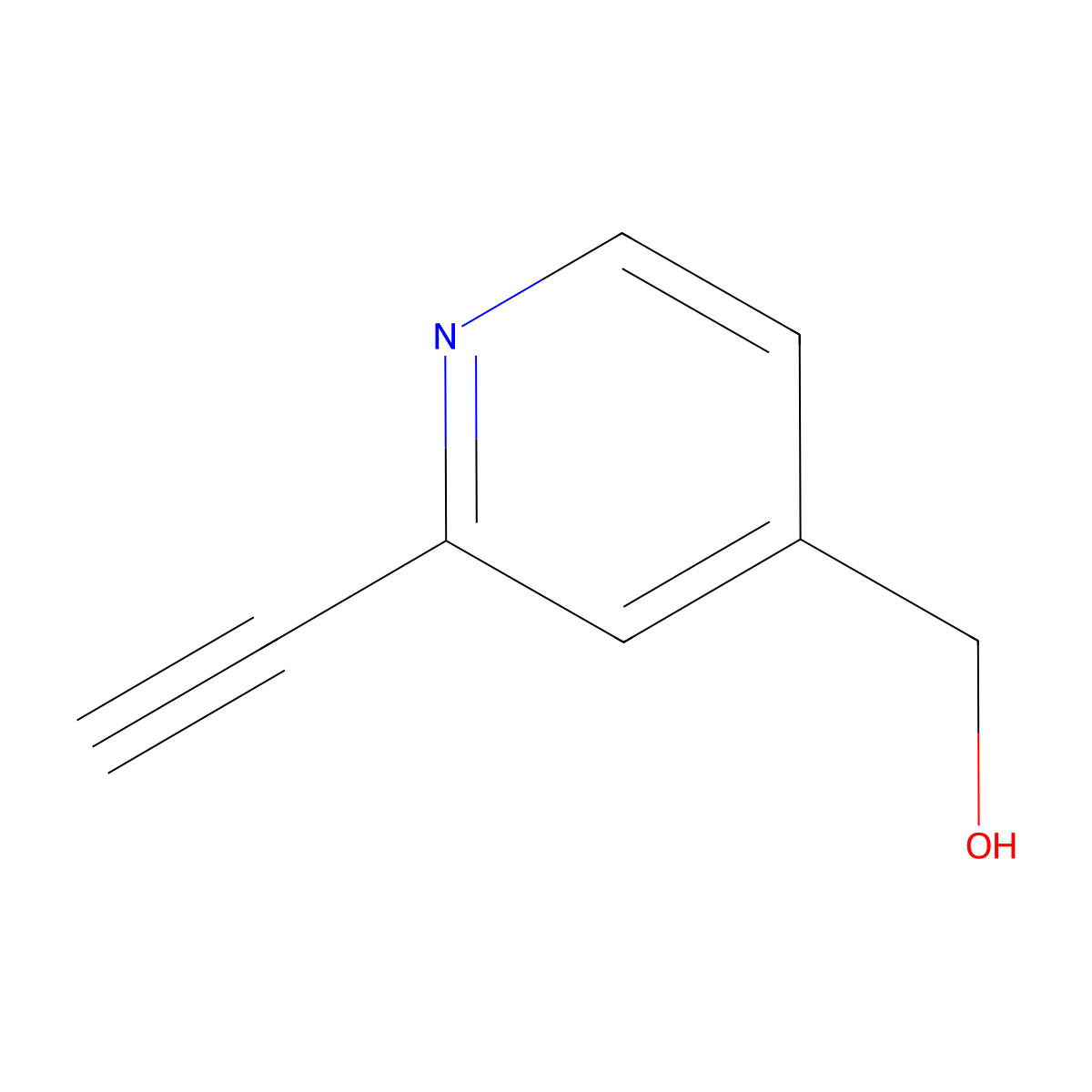 (2-Ethynylpyridin-4-yl)methanol molecular structure, CAS 1440961-26-1