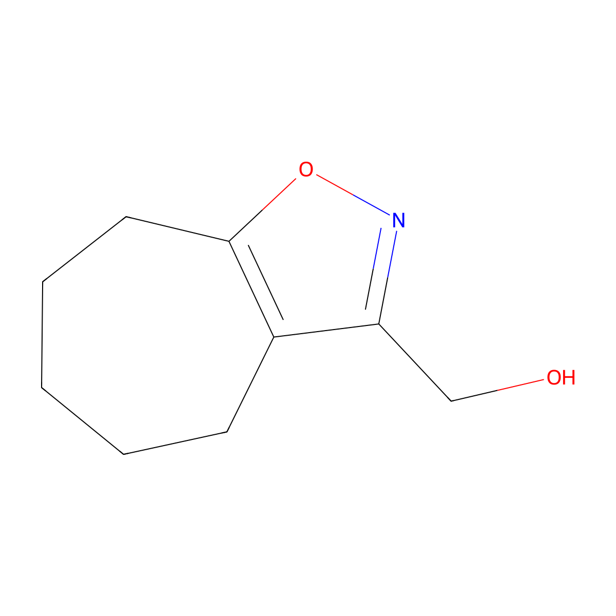 (5,6,7,8-Tetrahydro-4H-cyclohepta[D]isoxazol-3-YL)methanol molecular structure, CAS 1440961-92-1