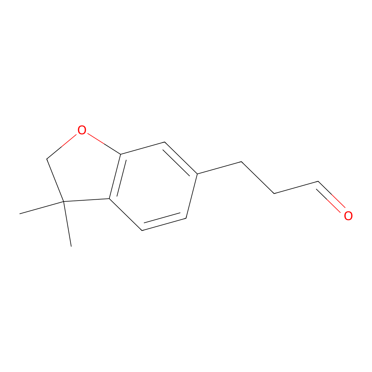 3-(3,3-Dimethyl-2,3-dihydro-1-benzofuran-6-yl)propanal molecular structure, CAS 1440962-00-4