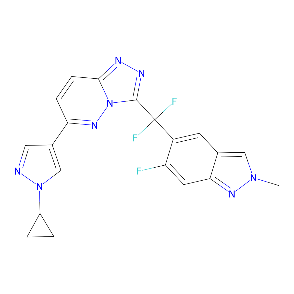Vebreltinib molecular structure, CAS 1440964-89-5