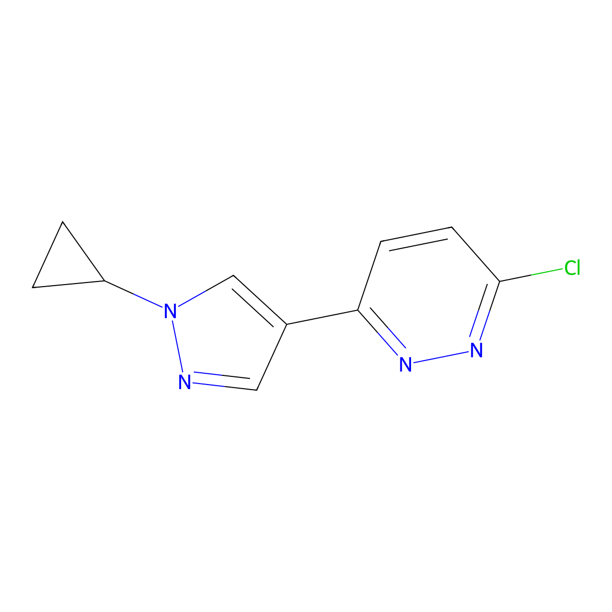 3-chloro-6-(1-cyclopropyl-1H-pyrazol-4-yl)pyridazine molecular structure, CAS 1440965-10-5