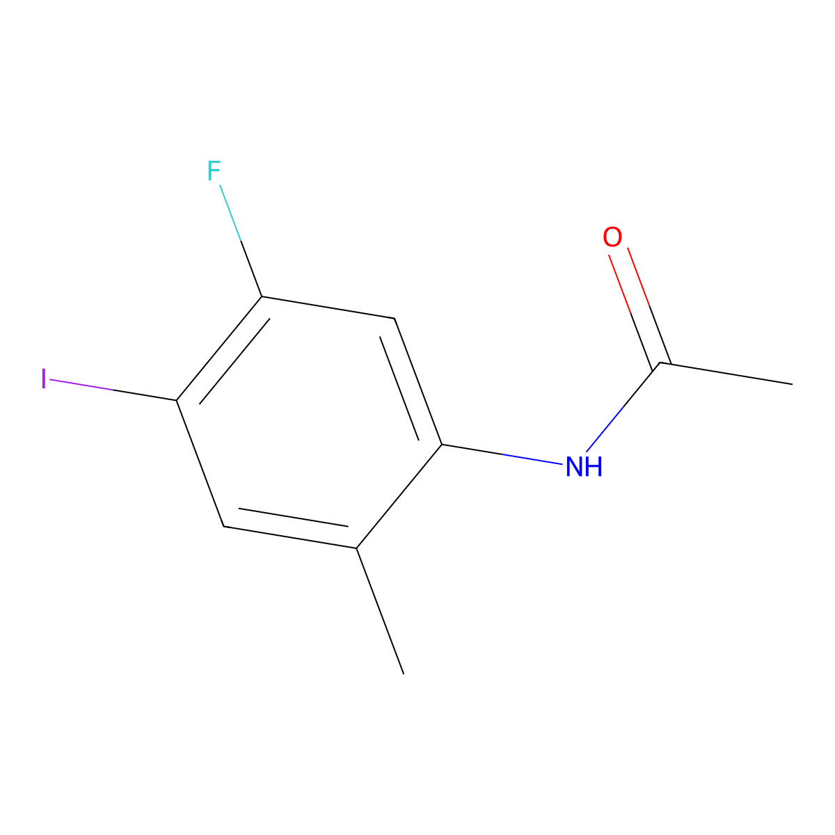 N-(5-Fluoro-4-iodo-2-methylphenyl)acetamide molecular structure, CAS 1440965-36-5