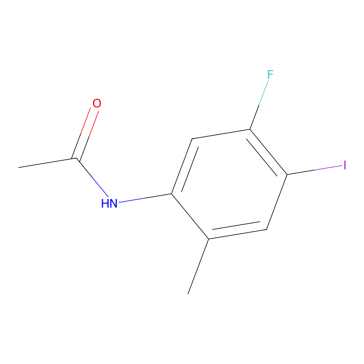 N-(5-Fluoro-4-iodo-2-methylphenyl)acetamide molecular structure, CAS 1440965-36-5