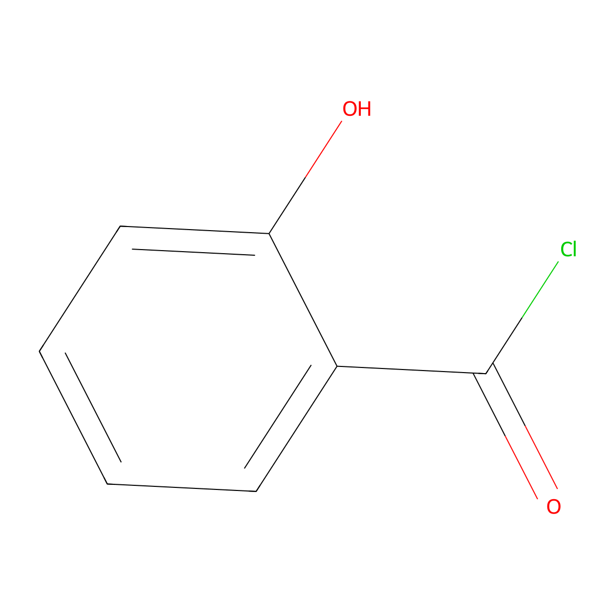 Salicyloyl chloride molecular structure, CAS 1441-87-8