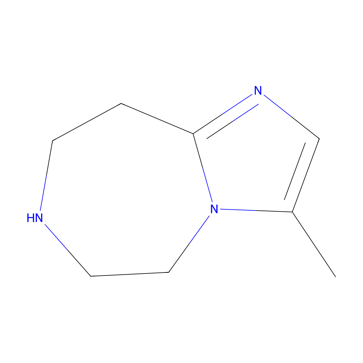 3-methyl-5H,6H,7H,8H,9H-imidazo[1,2-d][1,4]diazepine molecular structure, CAS 1441000-87-8