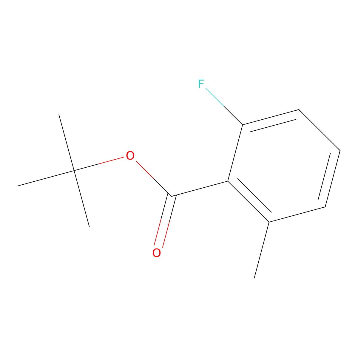 Tert-butyl 2-fluoro-6-methylbenzoate molecular structure, CAS 1441004-38-1