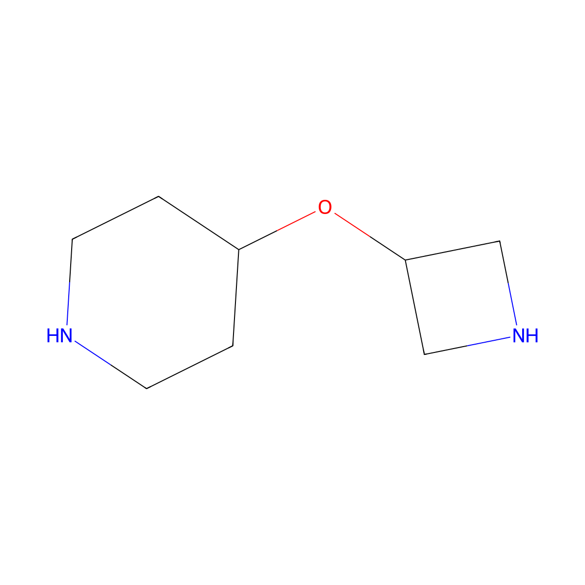 4-(Azetidin-3-yloxy)piperidine molecular structure, CAS 1441004-41-6