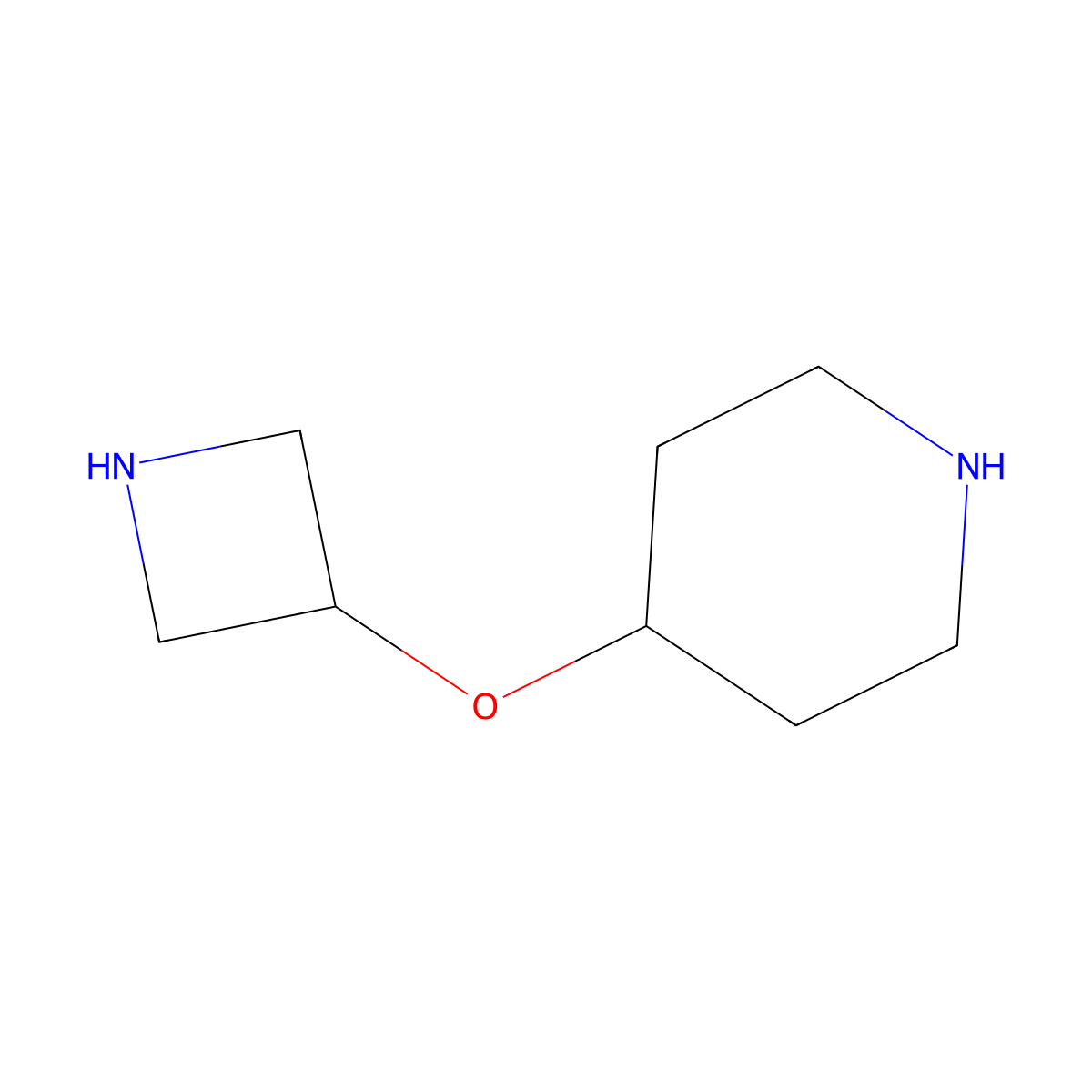 4-(Azetidin-3-yloxy)piperidine molecular structure, CAS 1441004-41-6