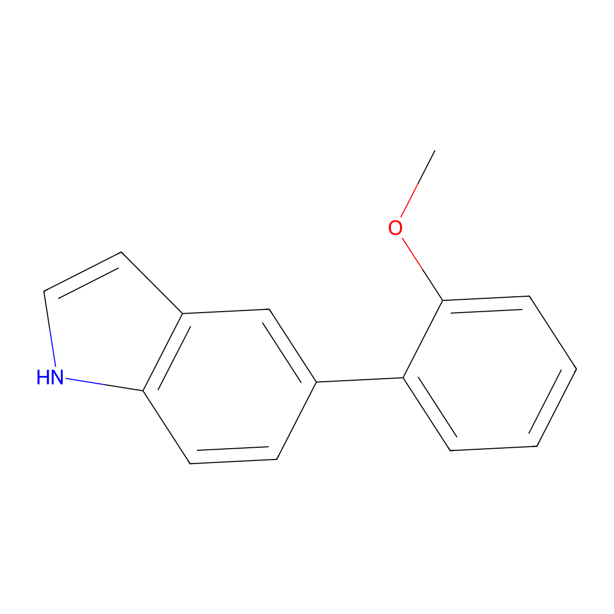 5-(2-Methoxyphenyl)-1H-indole molecular structure, CAS 144104-45-0