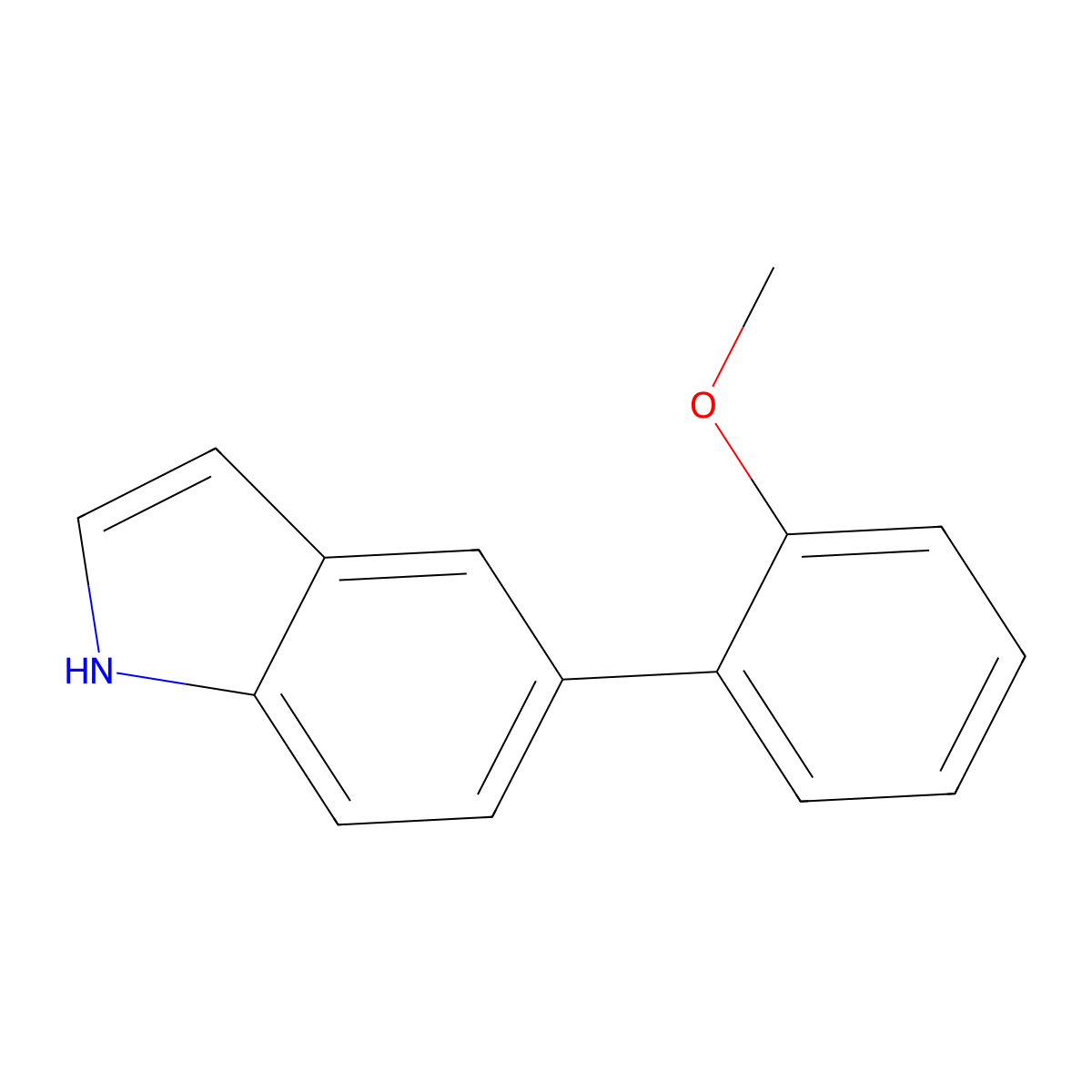 5-(2-Methoxyphenyl)-1H-indole molecular structure, CAS 144104-45-0