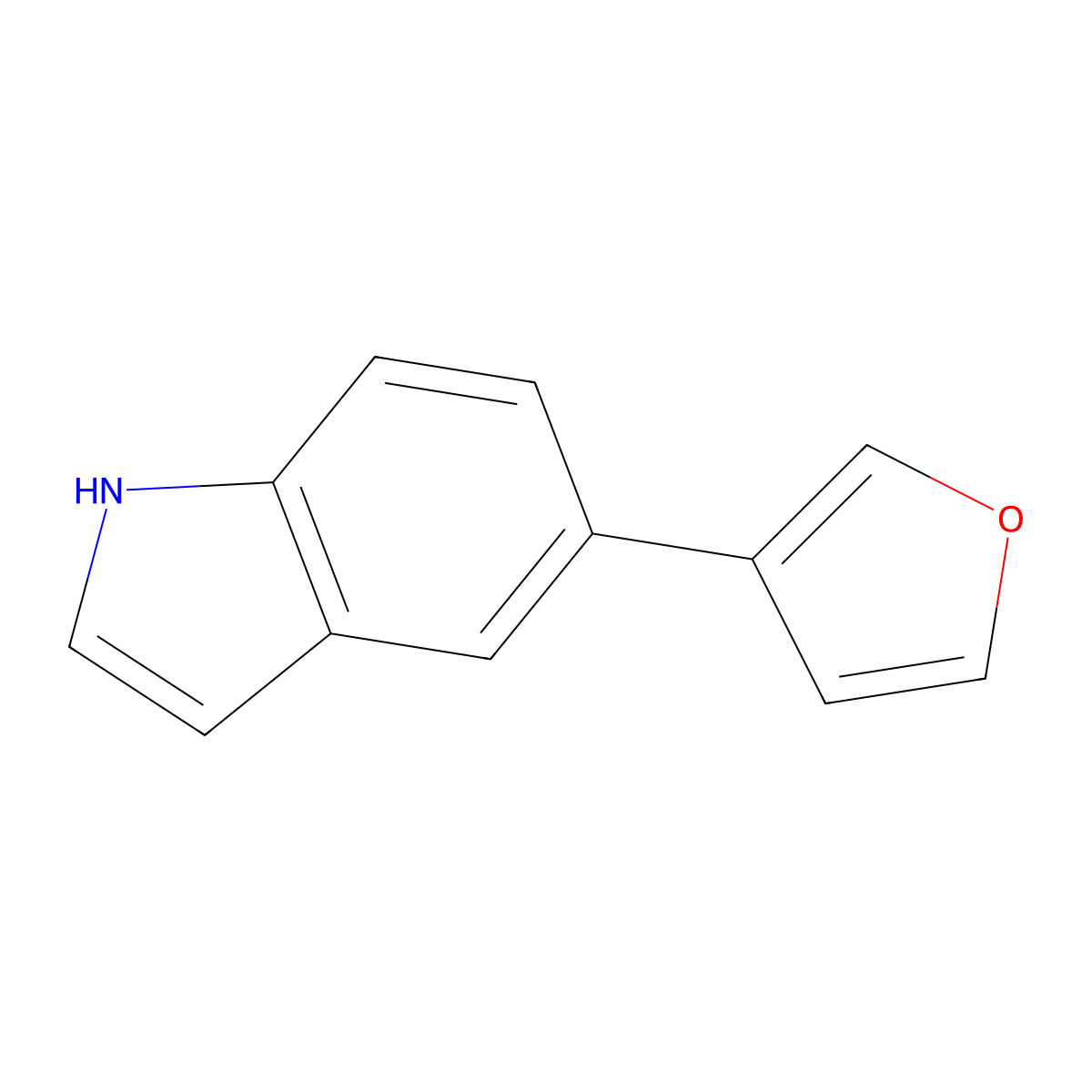 5-(furan-3-yl)-1H-indole molecular structure, CAS 144104-53-0