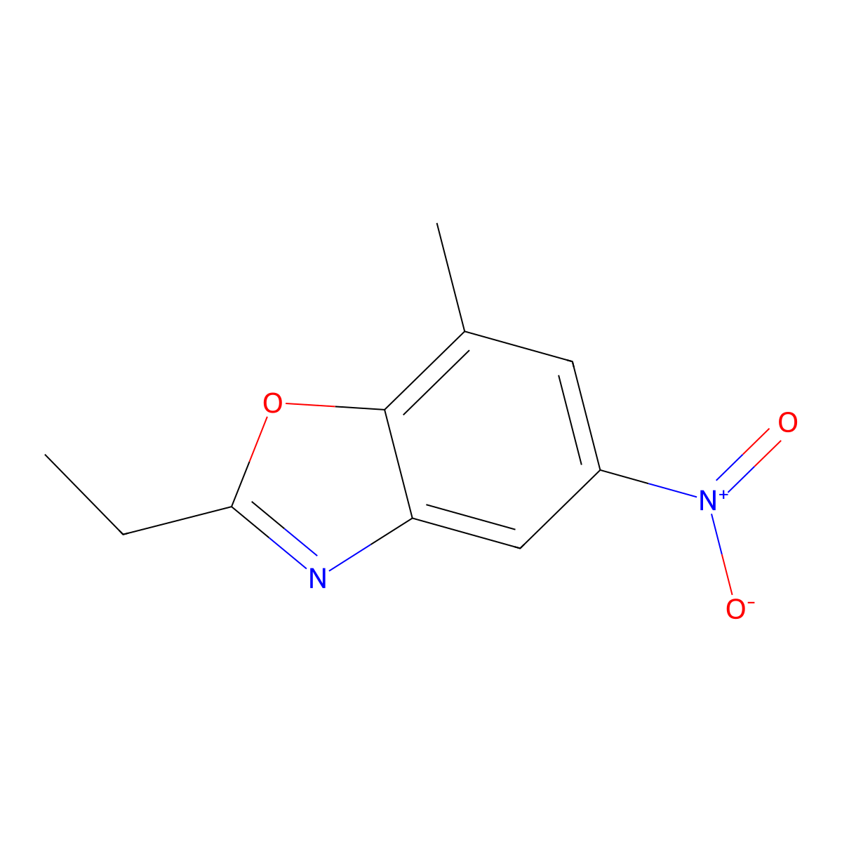 2-Ethyl-7-methyl-5-nitro-1,3-benzoxazole molecular structure, CAS 1441050-03-8