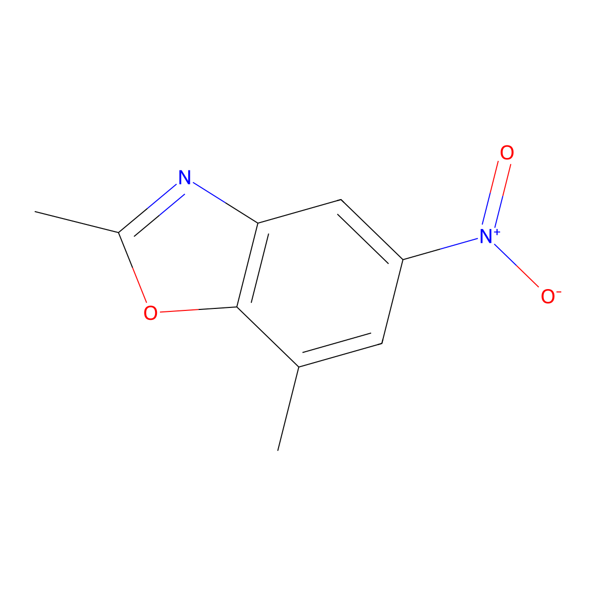 2,7-Dimethyl-5-nitro-1,3-benzoxazole molecular structure, CAS 1441051-52-0