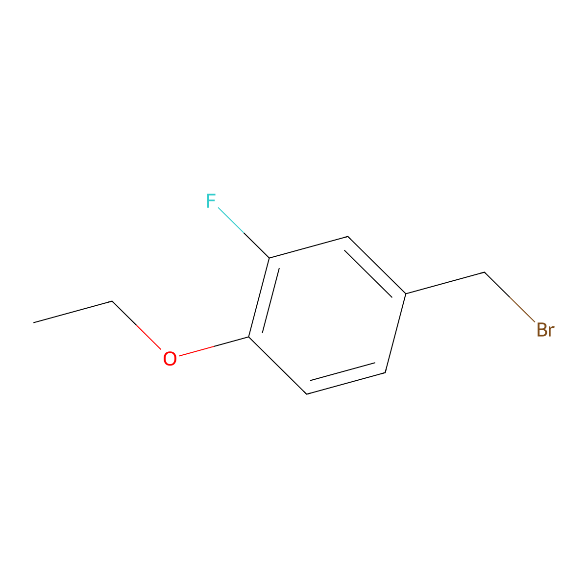 4-(Bromomethyl)-1-ethoxy-2-fluorobenzene molecular structure, CAS 1441070-49-0