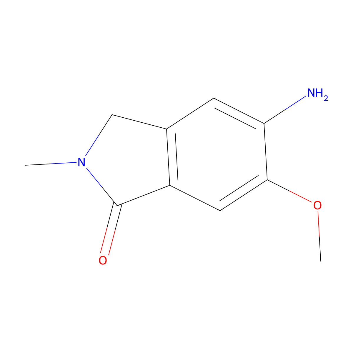 5-Amino-6-methoxy-2-methylisoindolin-1-one molecular structure, CAS 1441172-78-6