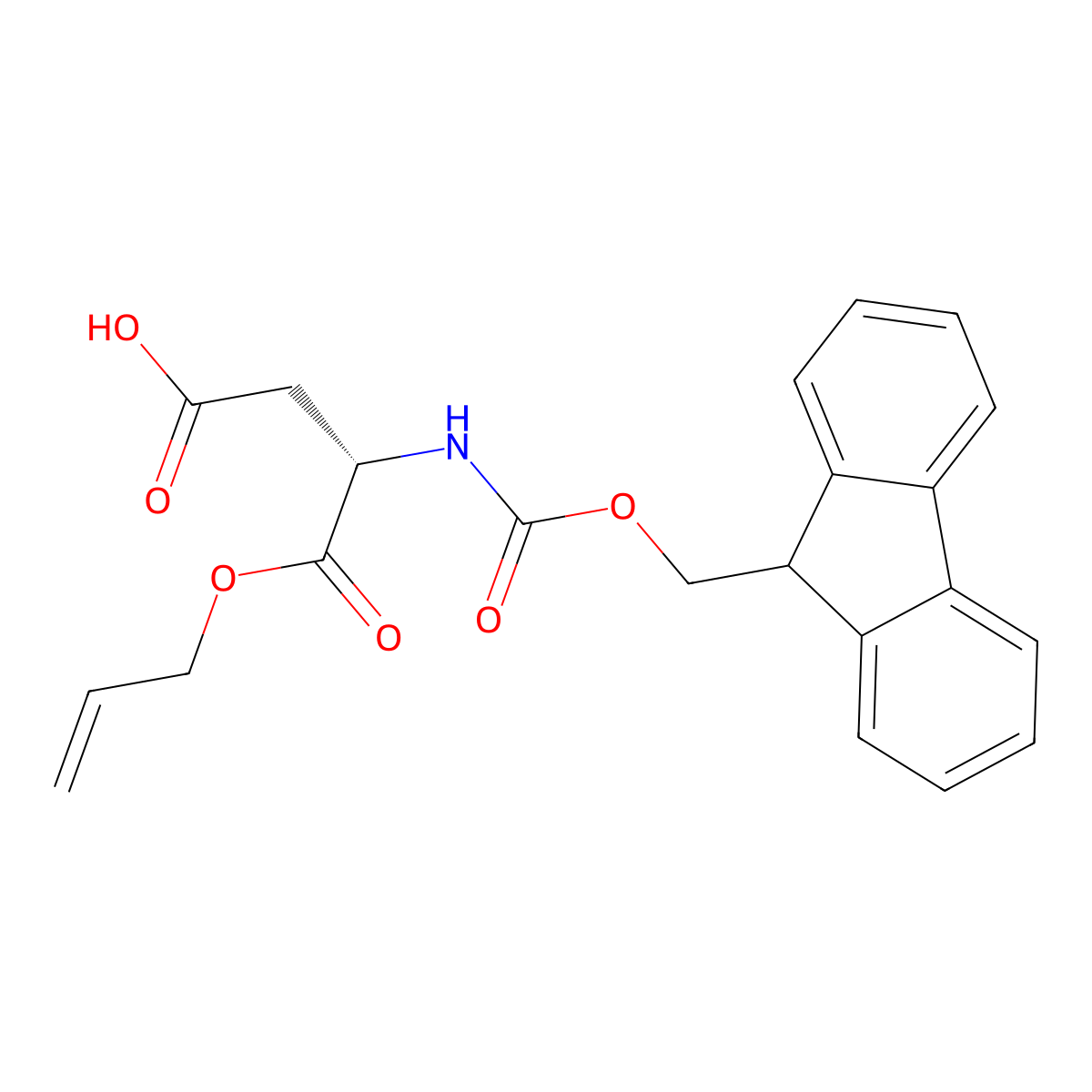 Fmoc-Asp-OAll molecular structure, CAS 144120-53-6