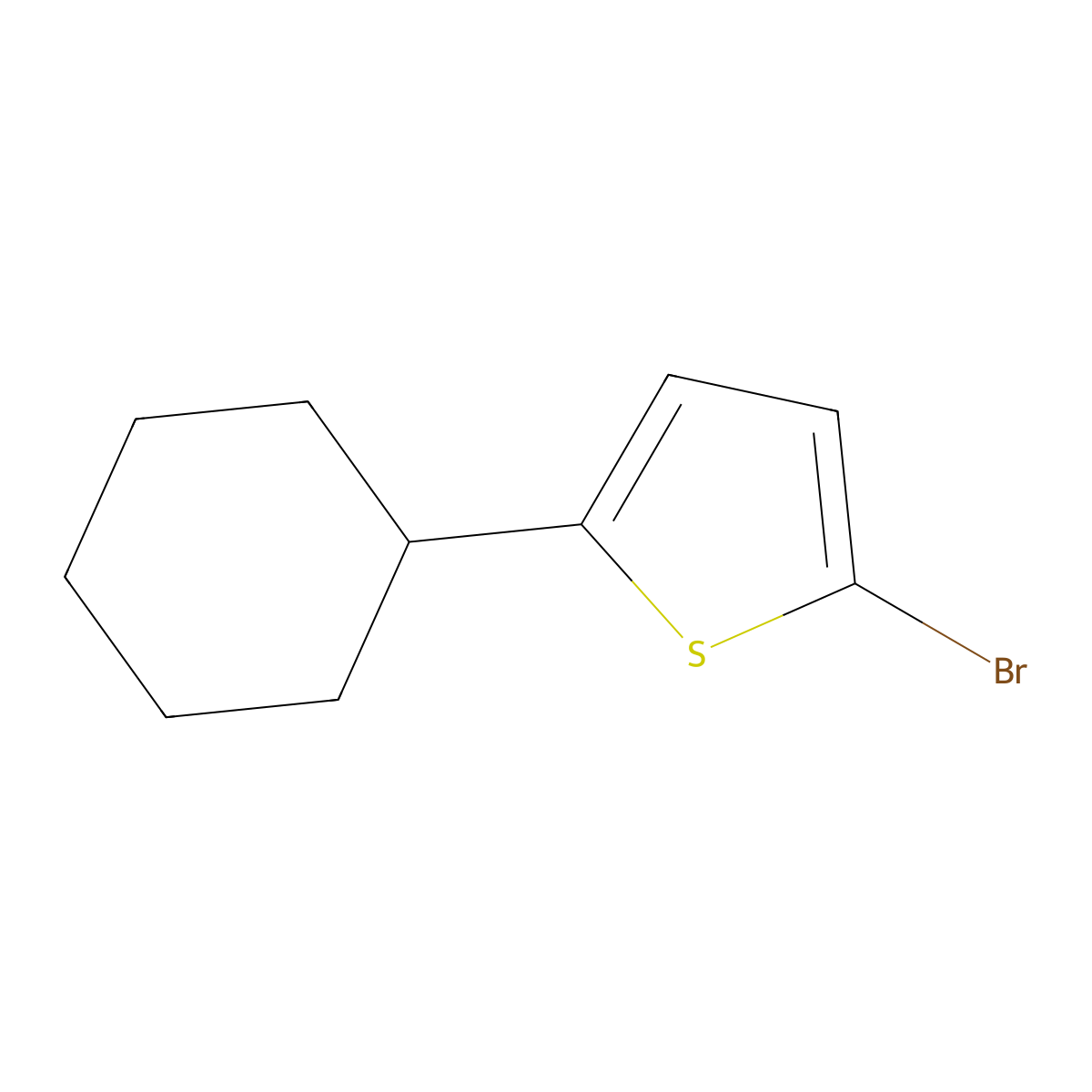 2-Bromo-5-cyclohexylthiophene molecular structure, CAS 144121-35-7