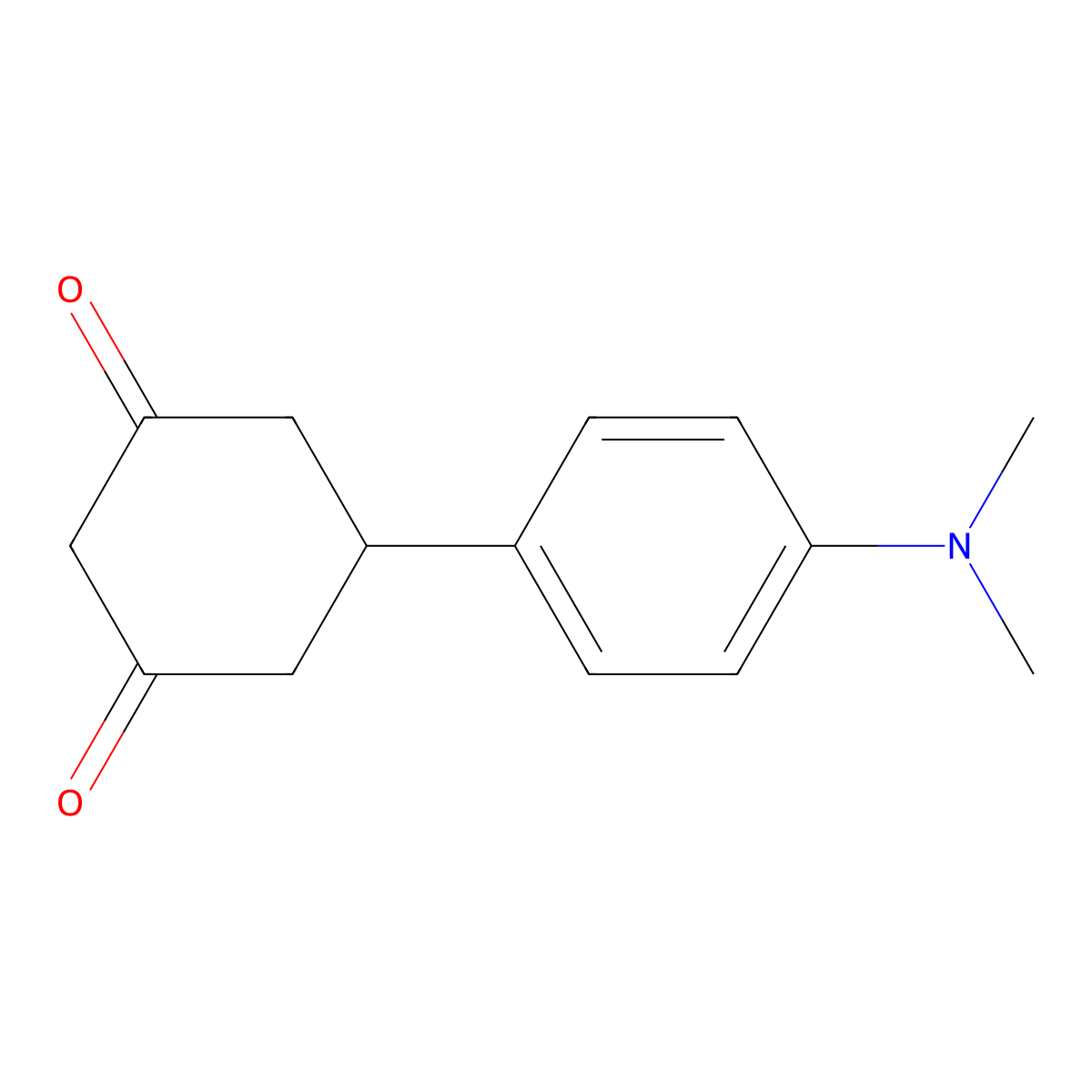 5-(4-(Dimethylamino)phenyl)-1,3-cyclohexanedione molecular structure, CAS 144128-70-1