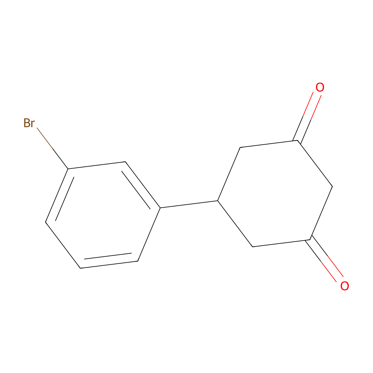 5-(3-Bromophenyl)cyclohexane-1,3-dione molecular structure, CAS 144128-71-2