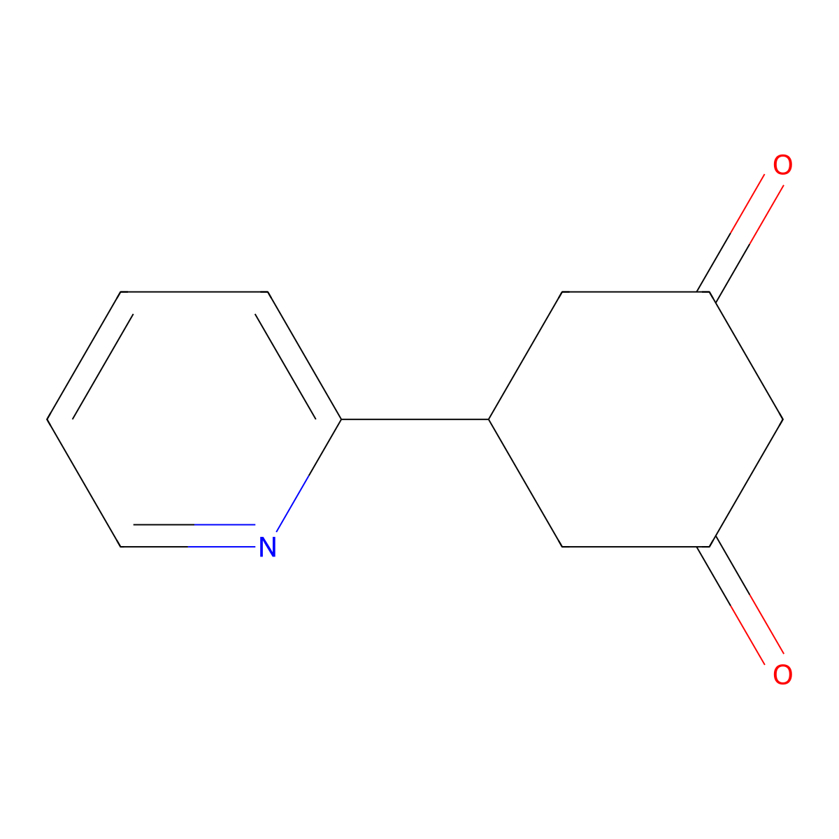 5-Pyridin-2-ylcyclohexane-1,3-dione molecular structure, CAS 144128-79-0