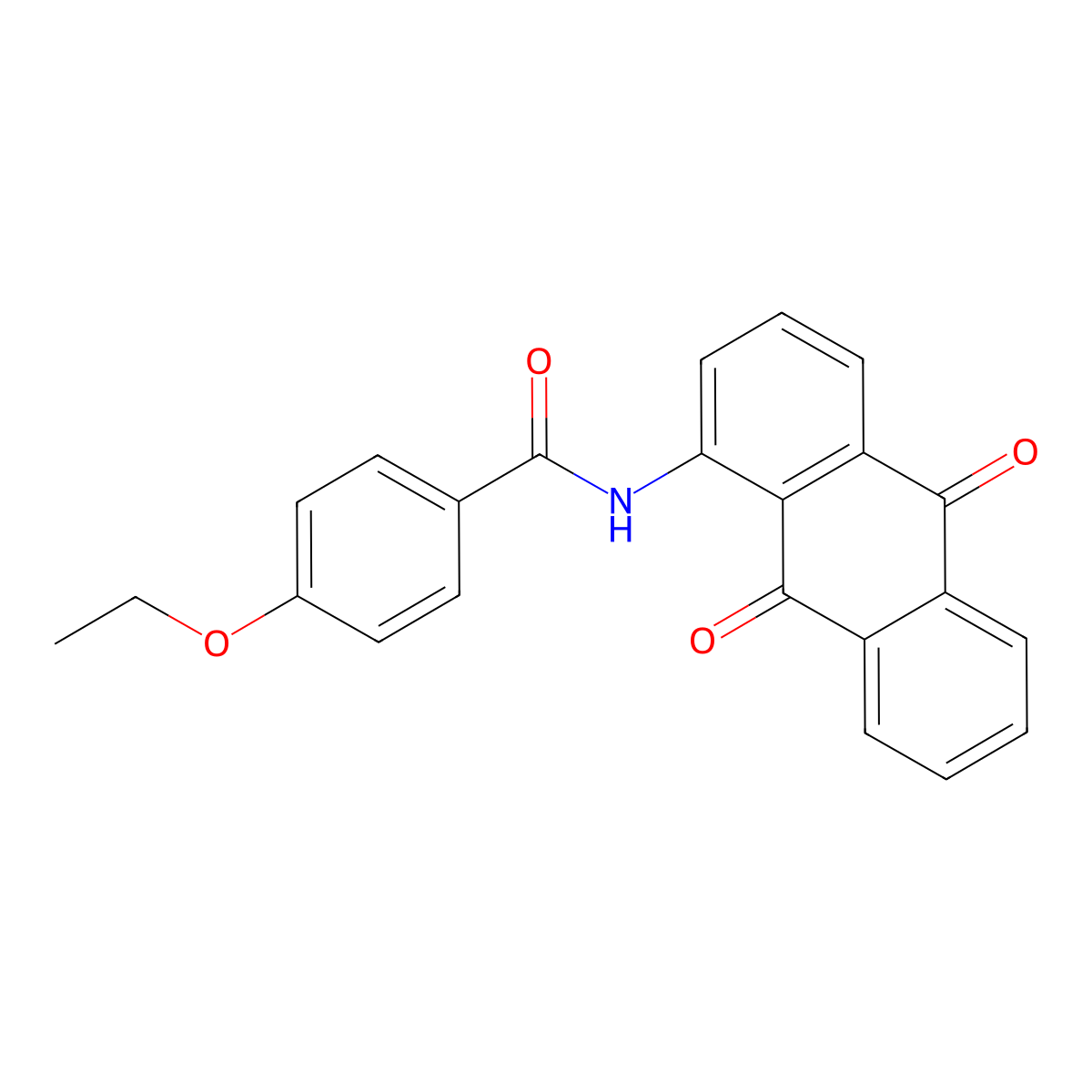 N-(9,10-Dioxo-9,10-dihydro-1-anthracenyl)-4-ethoxybenzamide molecular structure, CAS 144137-77-9