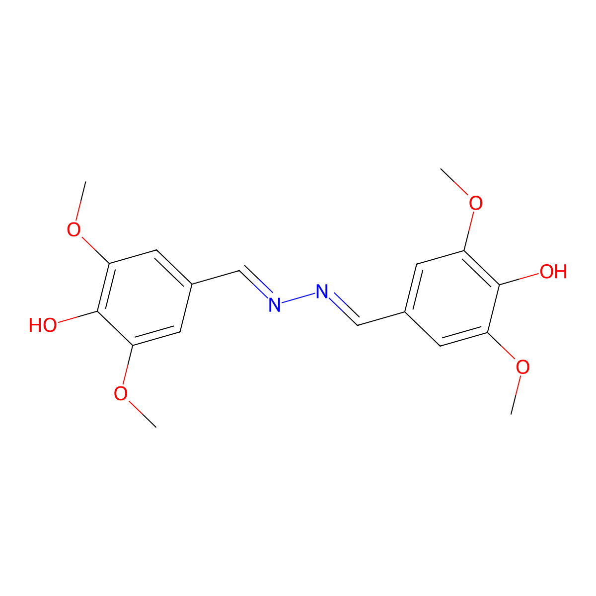 Syringaldazine molecular structure, CAS 14414-32-5