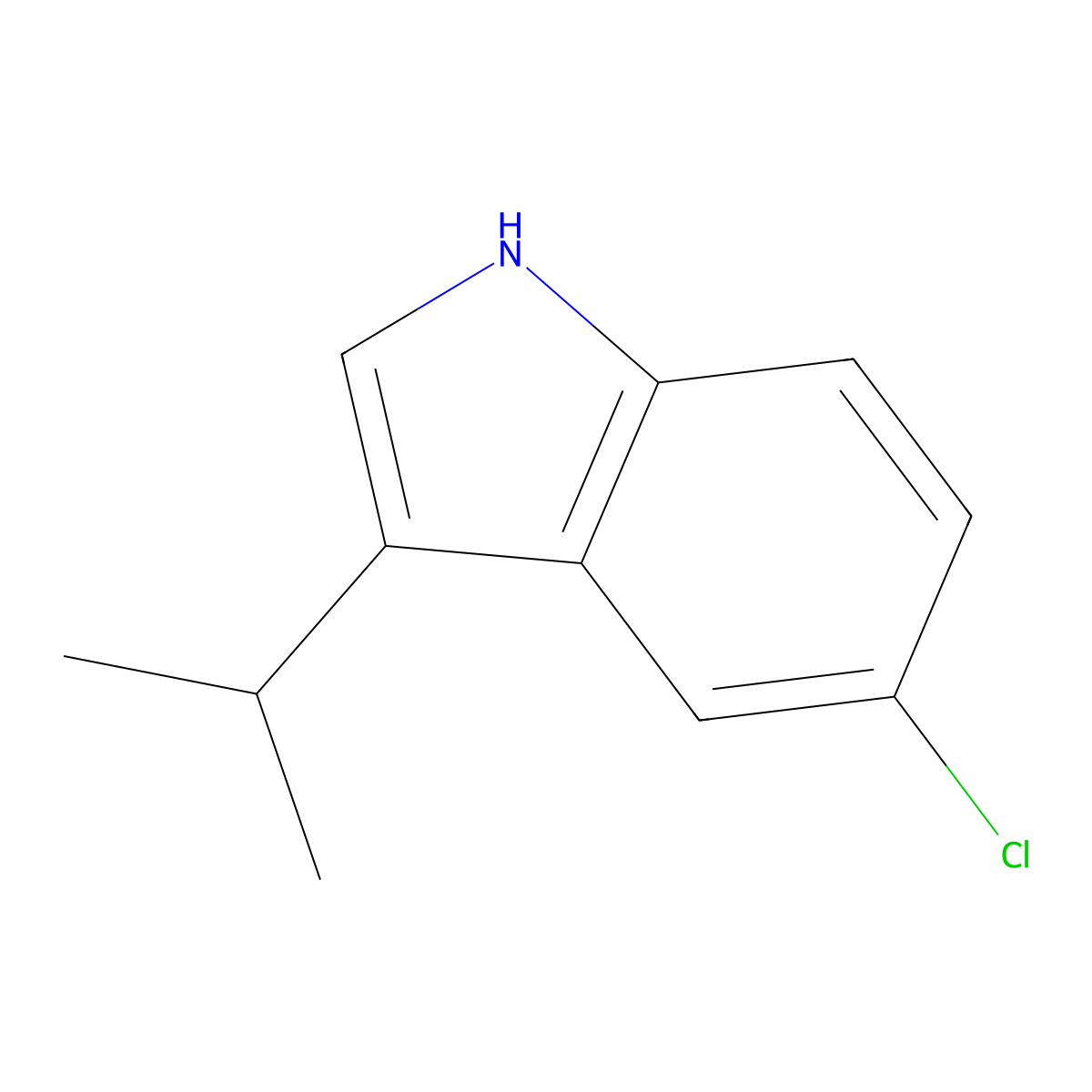 5-chloro-3-(propan-2-yl)-1H-indole molecular structure, CAS 1441421-47-1