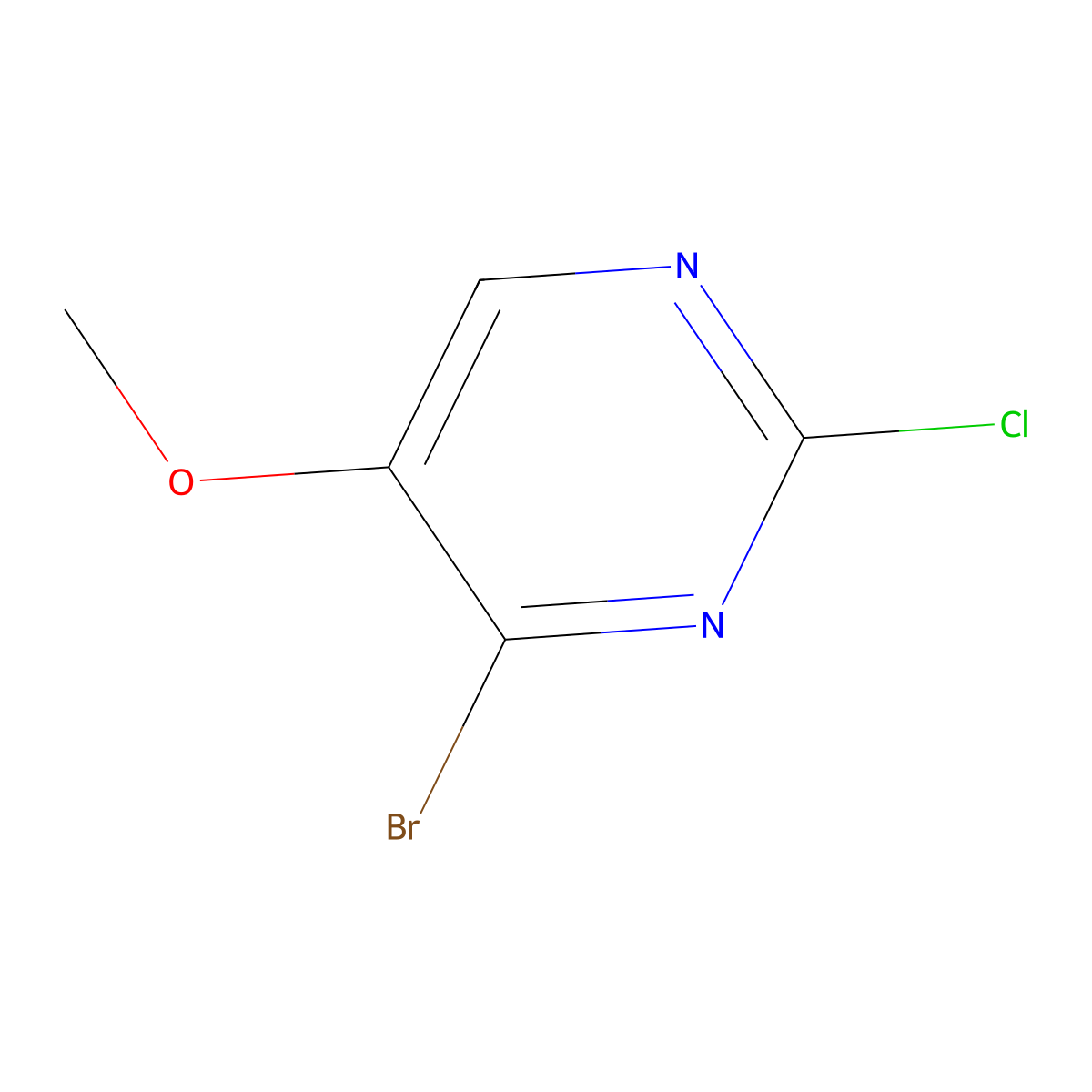 4-Bromo-2-chloro-5-methoxypyrimidine molecular structure, CAS 1441422-23-6