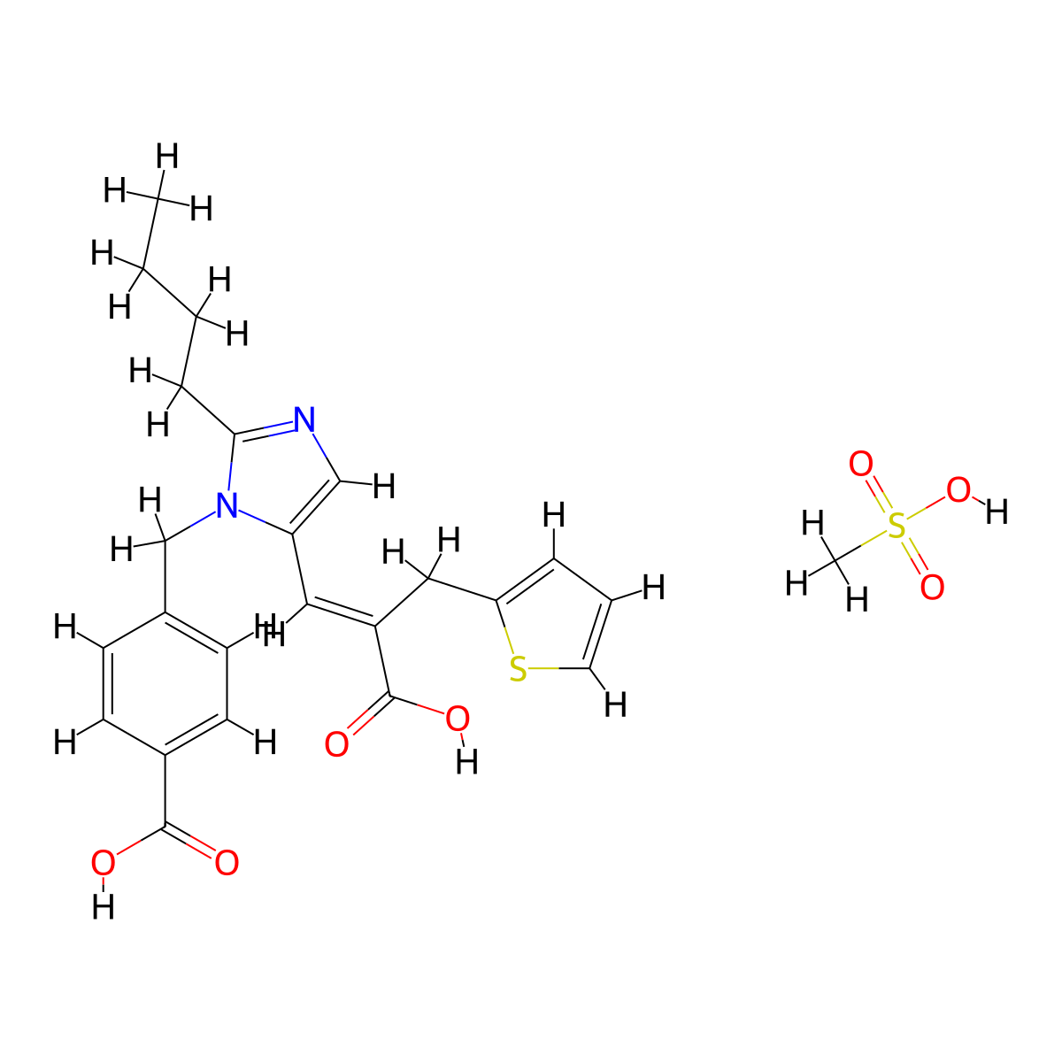 Eprosartan Mesylate molecular structure, CAS 144143-96-4