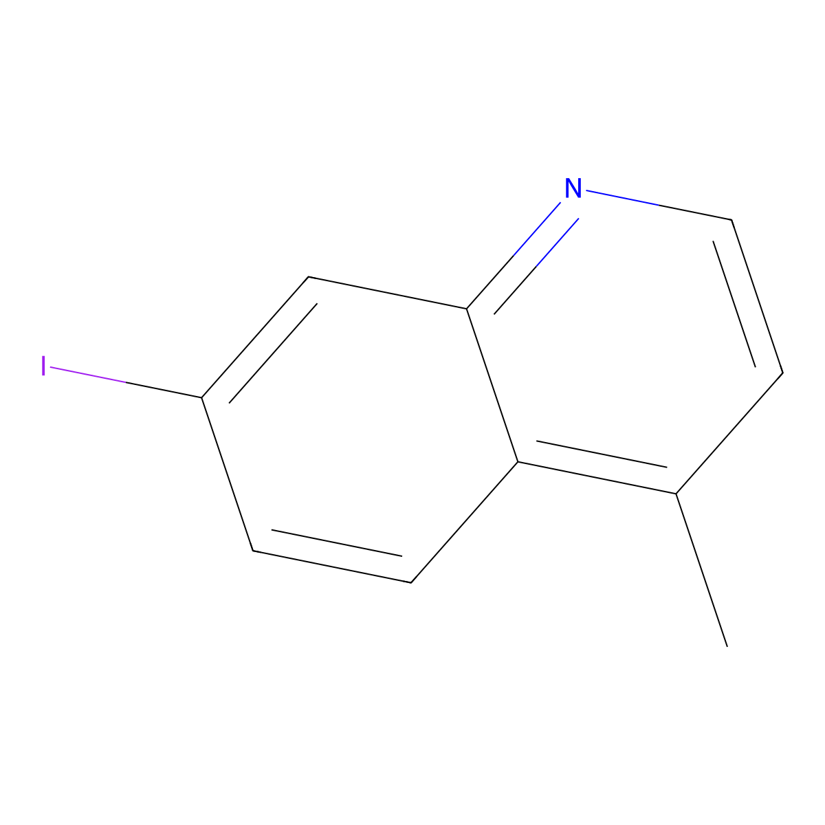 7-Iodo-4-methylquinoline molecular structure, CAS 144147-02-4