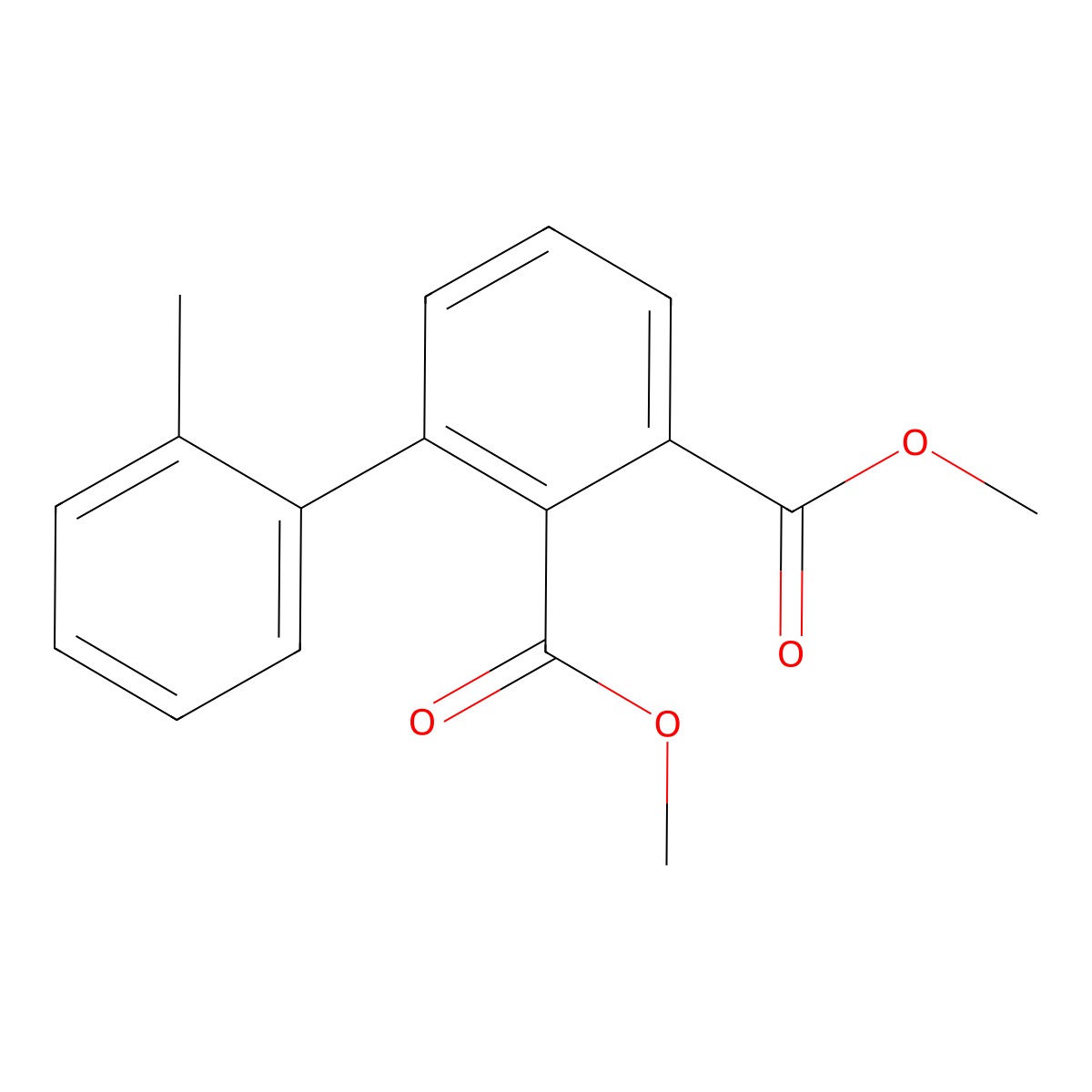 Dimethyl 2'-methyl[1,1'-biphenyl]-2,3-dicarboxylate molecular structure, CAS 144152-91-0