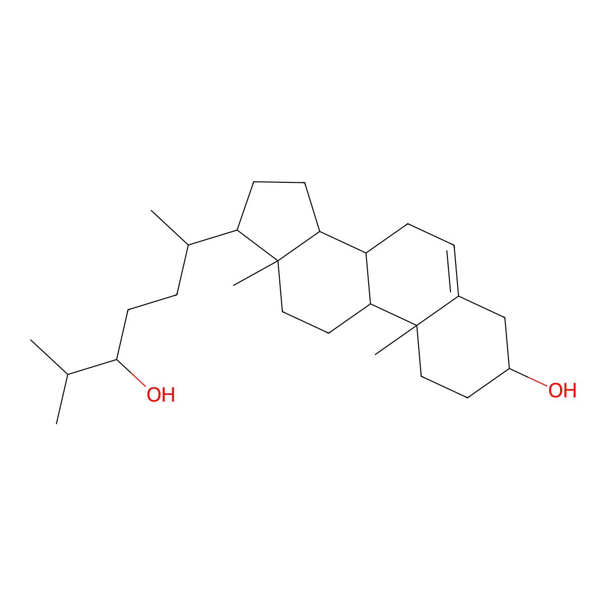 24(R/S)-hydroxycholesterol-[d7] molecular structure, CAS 144154-78-9