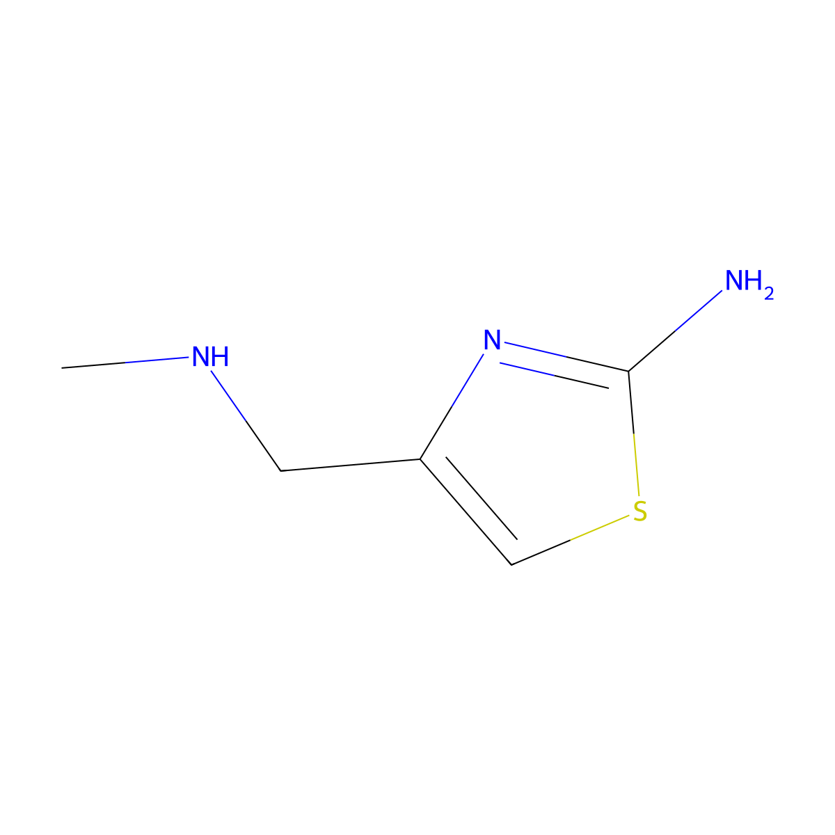 4-((Methylamino)methyl)thiazol-2-amine molecular structure, CAS 144163-74-6