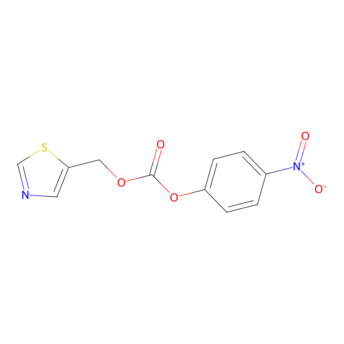 4-Nitrophenyl 1,3-thiazol-5-ylmethyl carbonate molecular structure, CAS 144163-97-3
