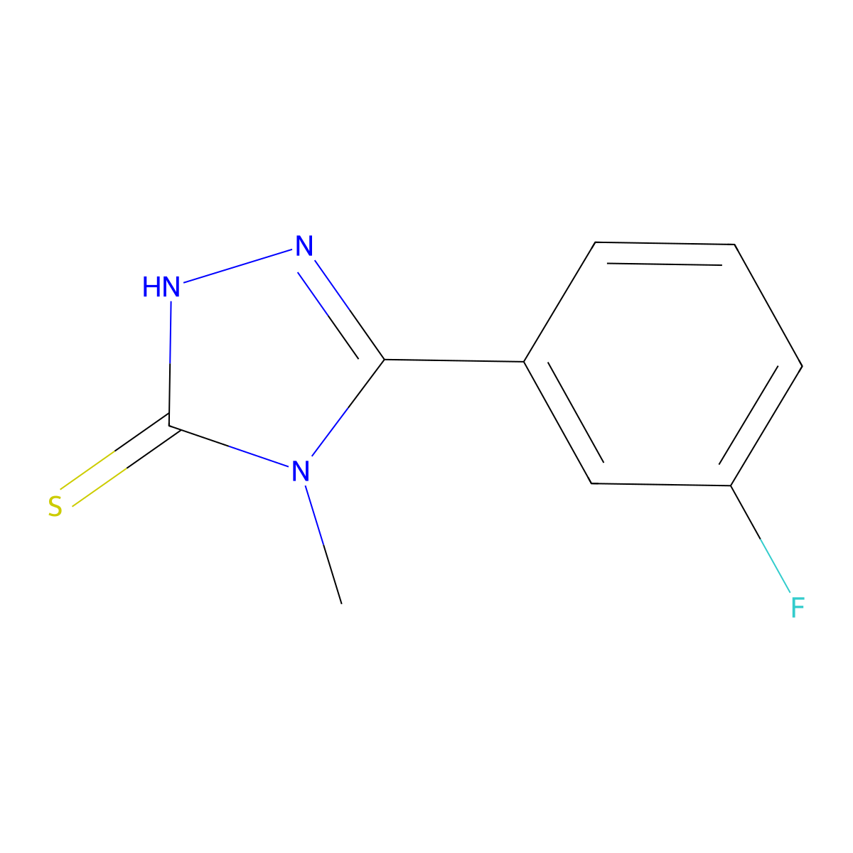 5-(3-fluorophenyl)-4-methyl-4H-1,2,4-triazole-3-thiol molecular structure, CAS 144165-22-0