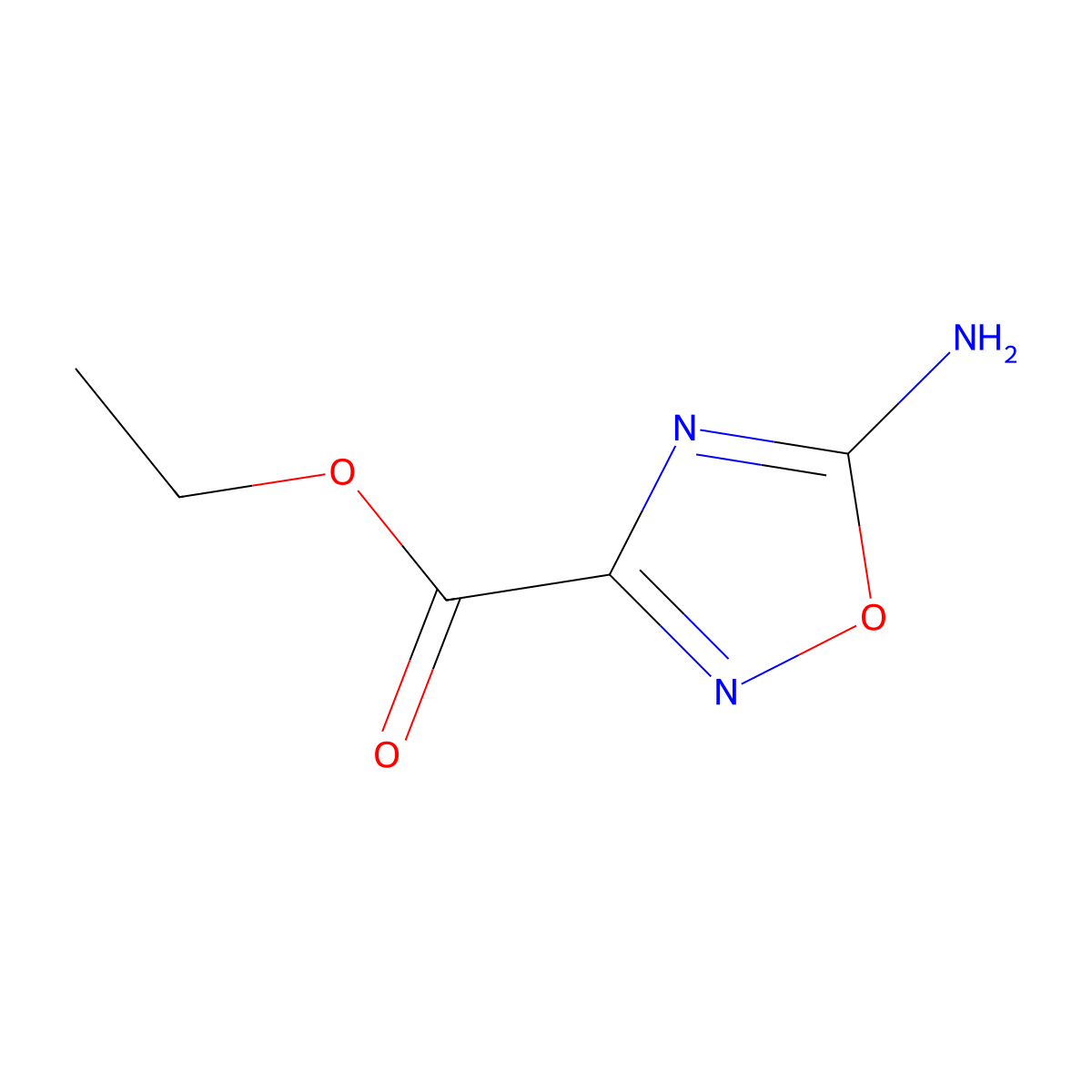 Ethyl 5-amino-1,2,4-oxadiazole-3-carboxylate molecular structure, CAS 144167-51-1
