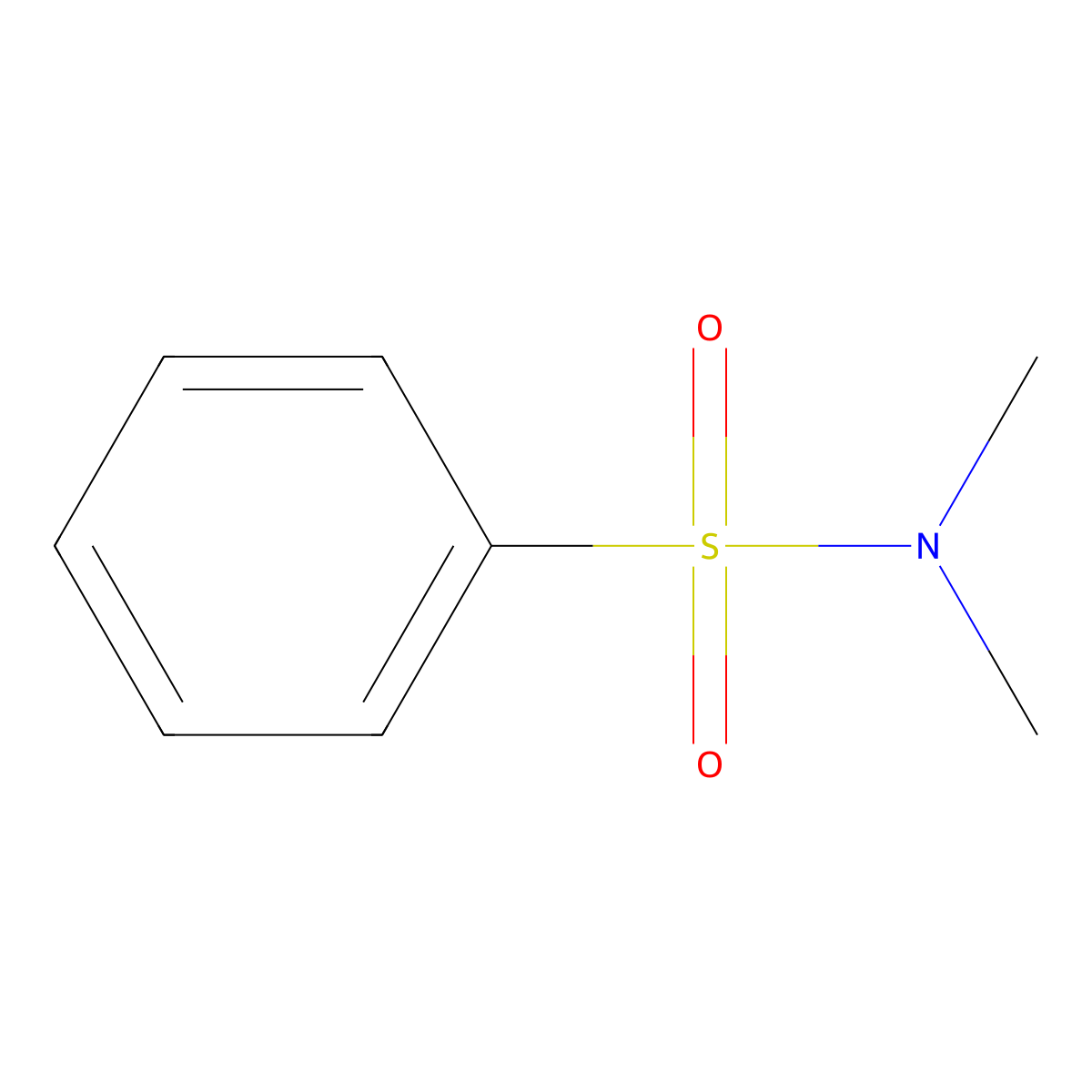 N,N-Dimethylbenzenesulfonamide molecular structure, CAS 14417-01-7