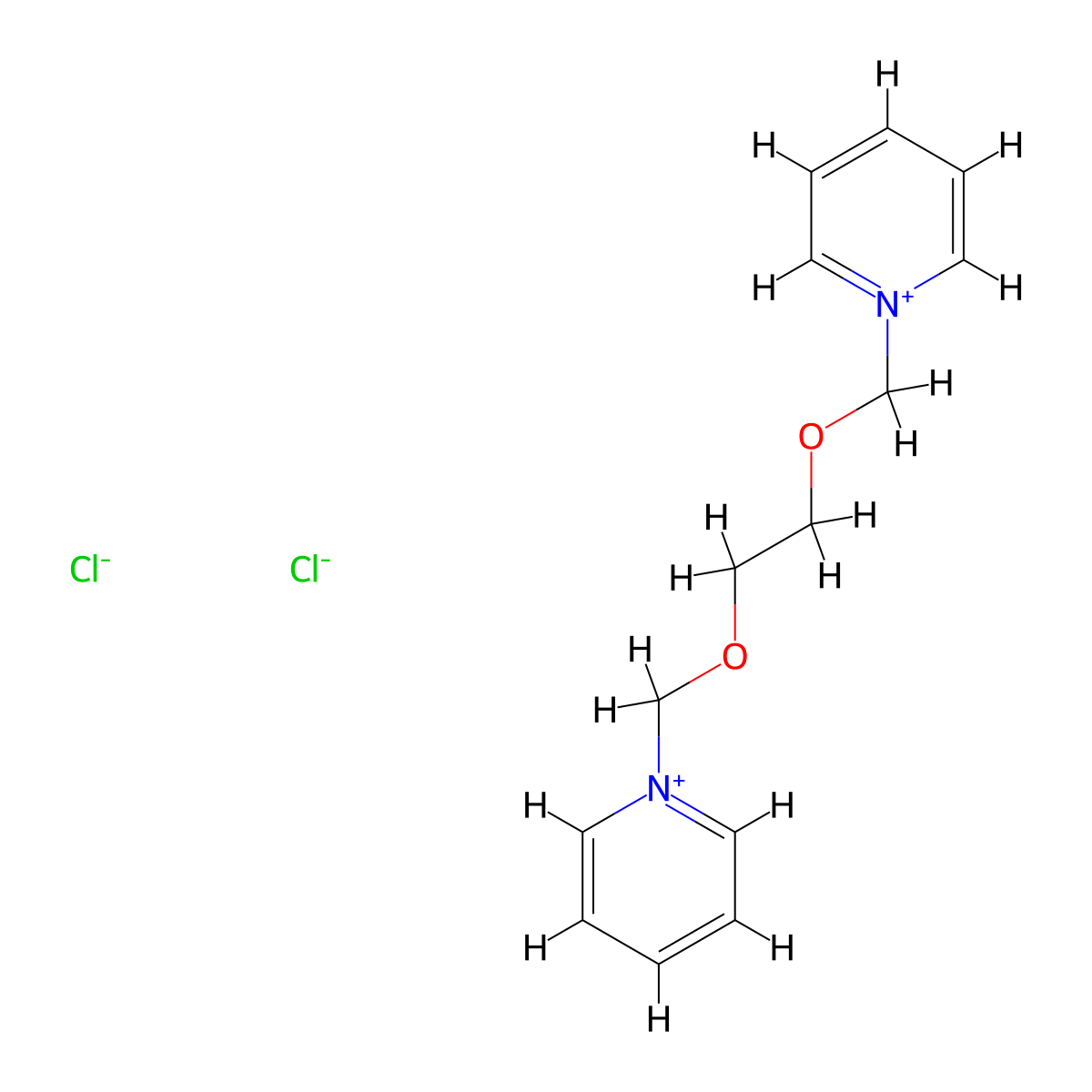 Pyridinium, 1,1'-(1,2-ethanediylbis(oxymethylene))bis-, chloride (1:2) molecular structure, CAS 14417-67-5