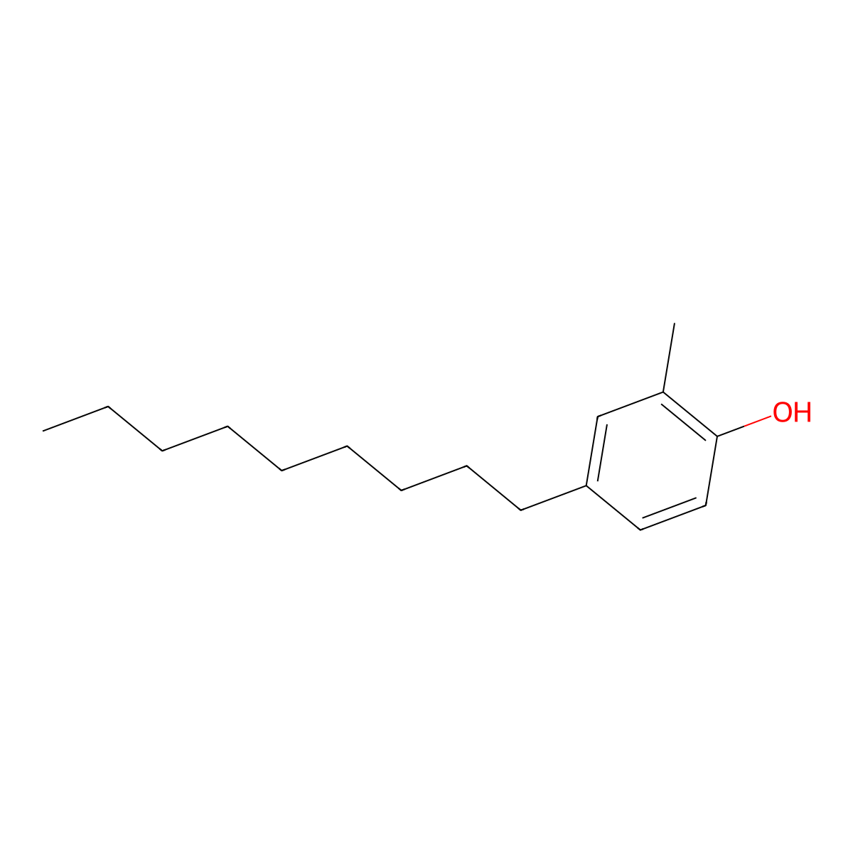 4-Nonyl-o-cresol molecular structure, CAS 14417-90-4