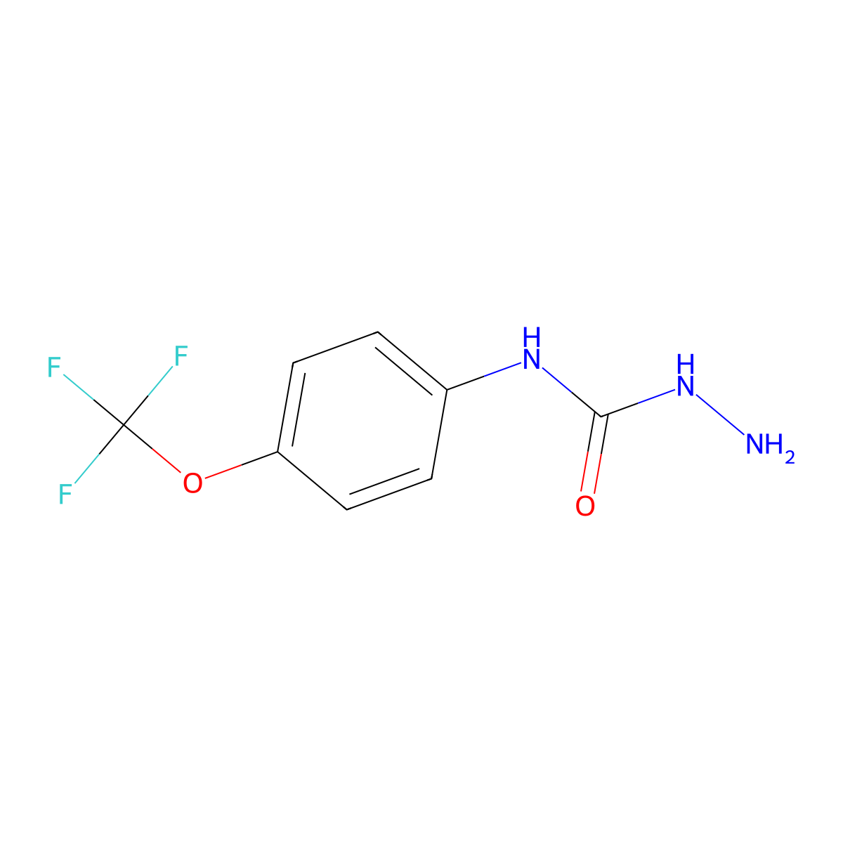 Hydrazinecarboxamide, N-[4-(trifluoromethoxy)phenyl]- molecular structure, CAS 144172-28-1