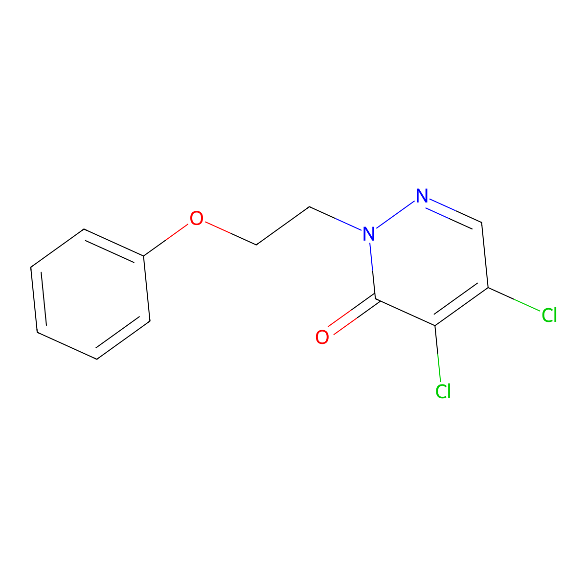 4,5-Dichloro-2-(2-phenoxyethyl)-2,3-dihydropyridazin-3-one molecular structure, CAS 144172-51-0