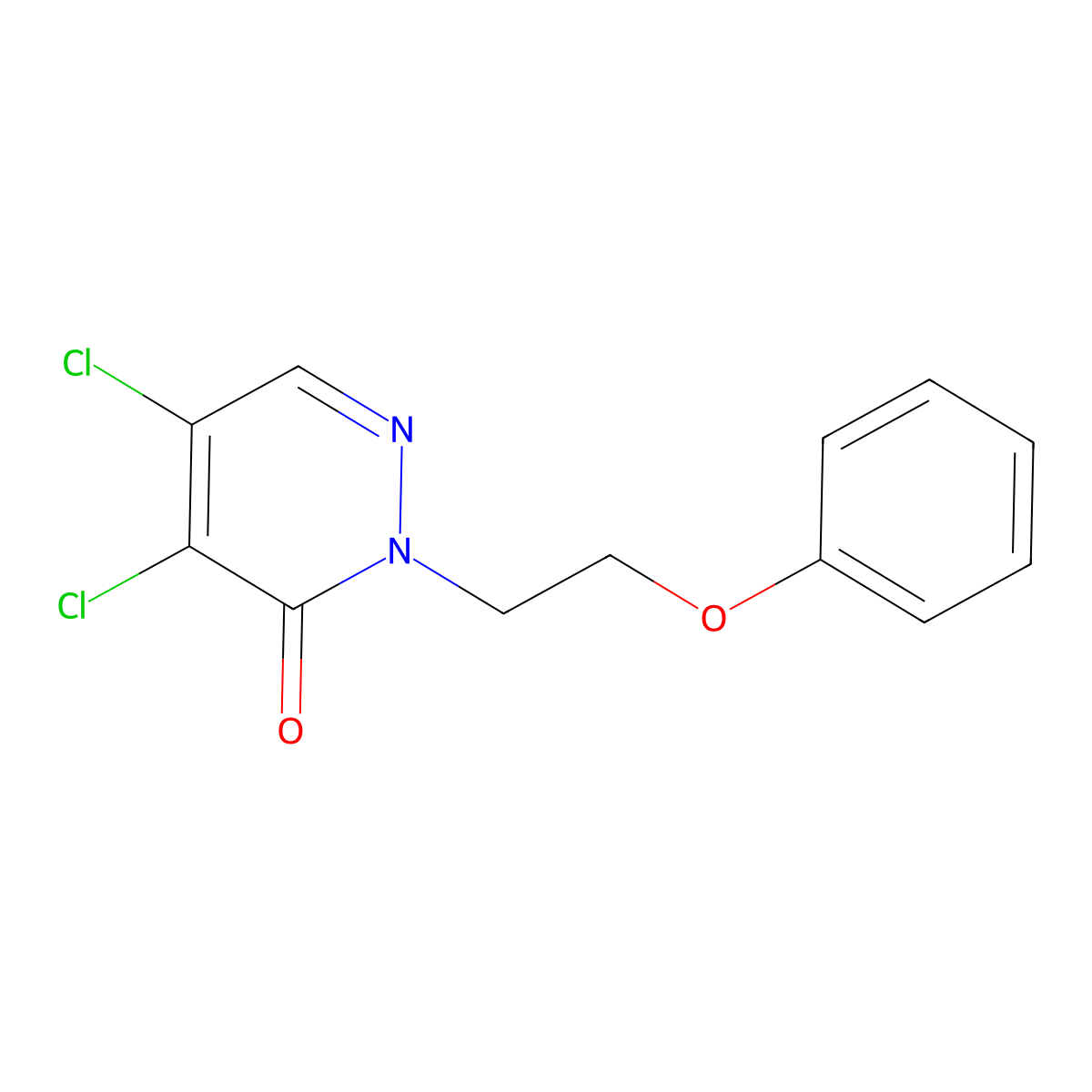 4,5-Dichloro-2-(2-phenoxyethyl)-2,3-dihydropyridazin-3-one molecular structure, CAS 144172-51-0