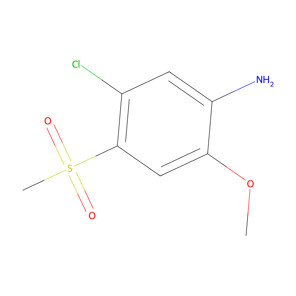 5-Chloro-2-methoxy-4-(methylsulfonyl)aniline molecular structure, CAS 1441726-71-1