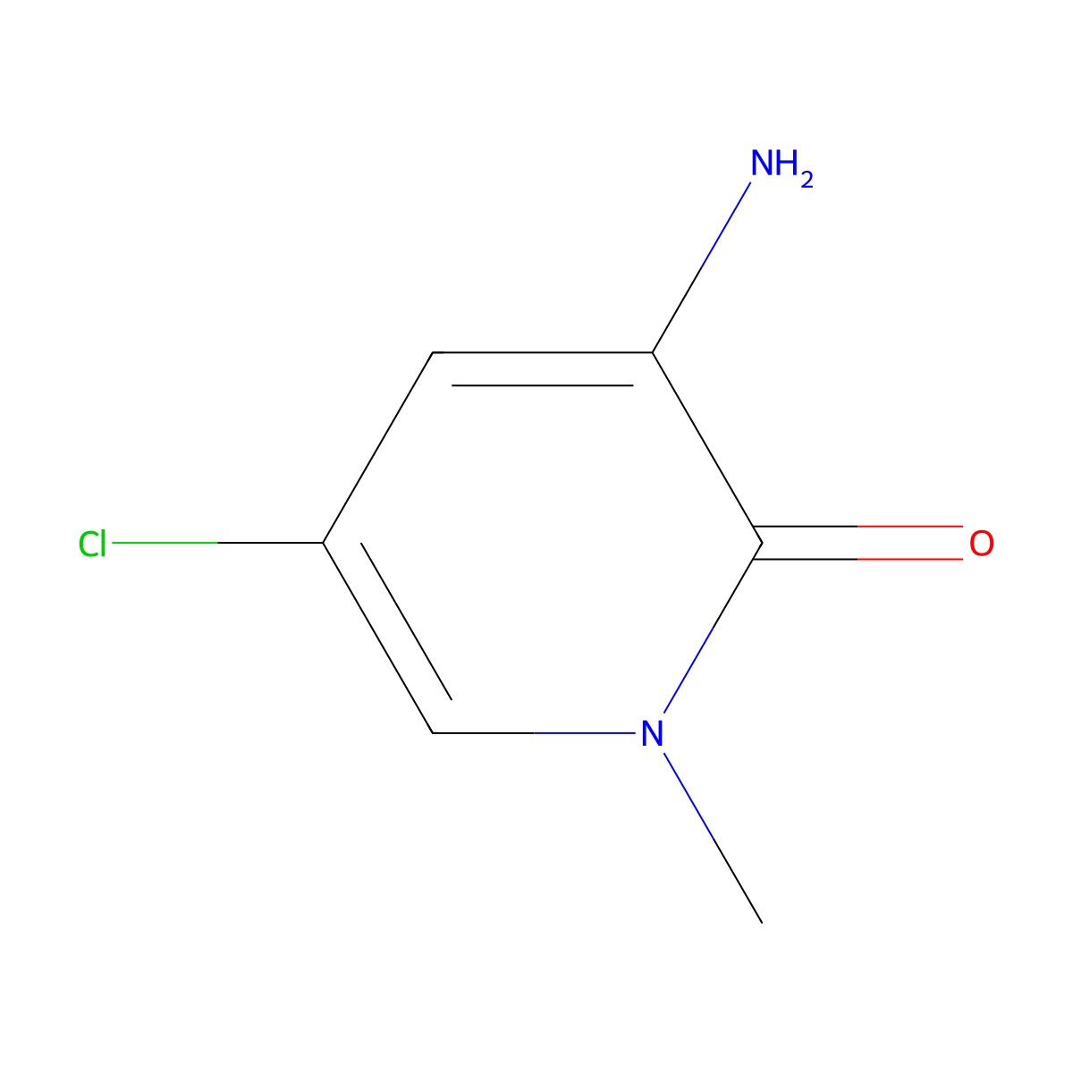 3-Amino-5-chloro-1-methylpyridin-2(1H)-one molecular structure, CAS 1441769-24-9