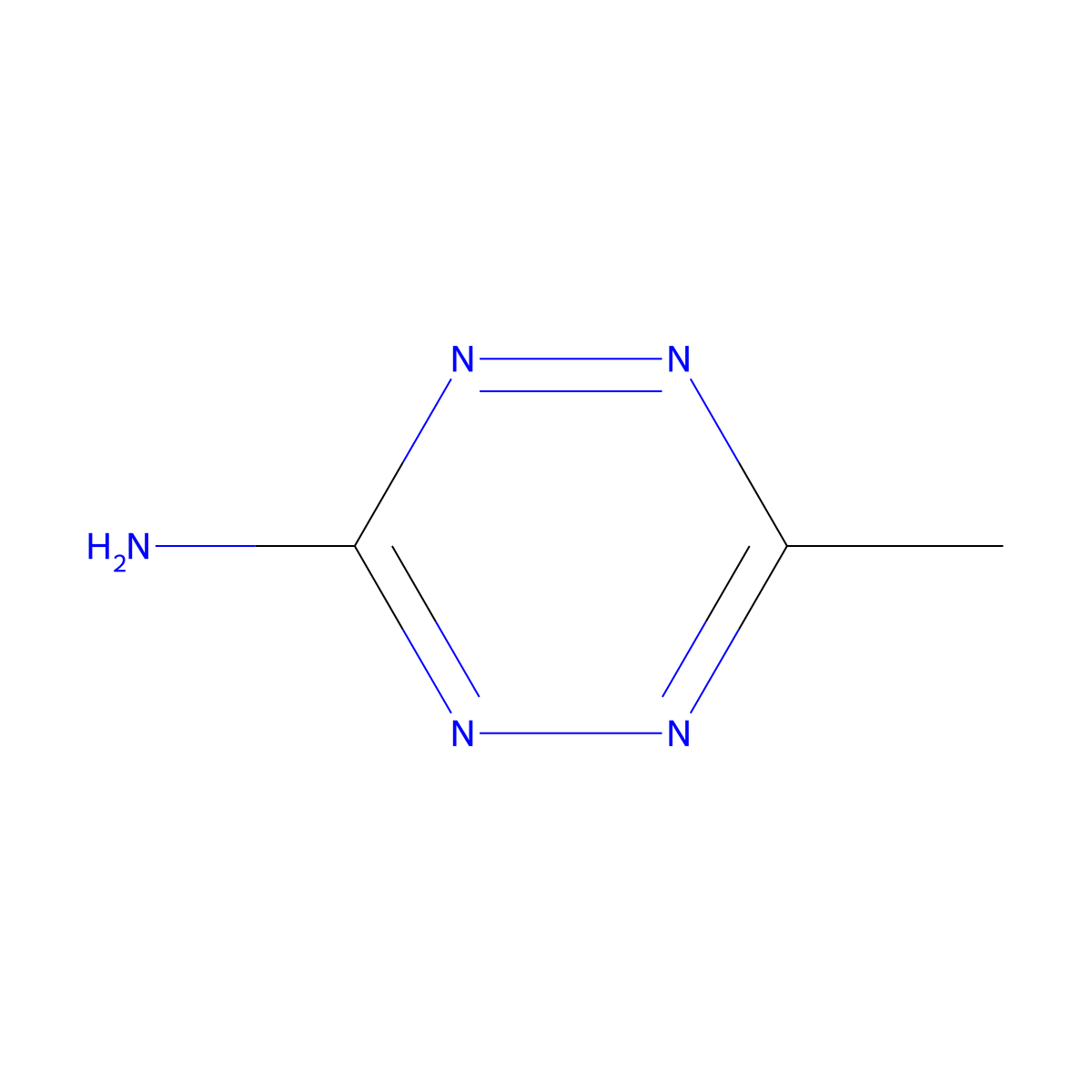 6-Methyl-1,2,4,5-tetrazin-3-amine molecular structure, CAS 14418-27-0