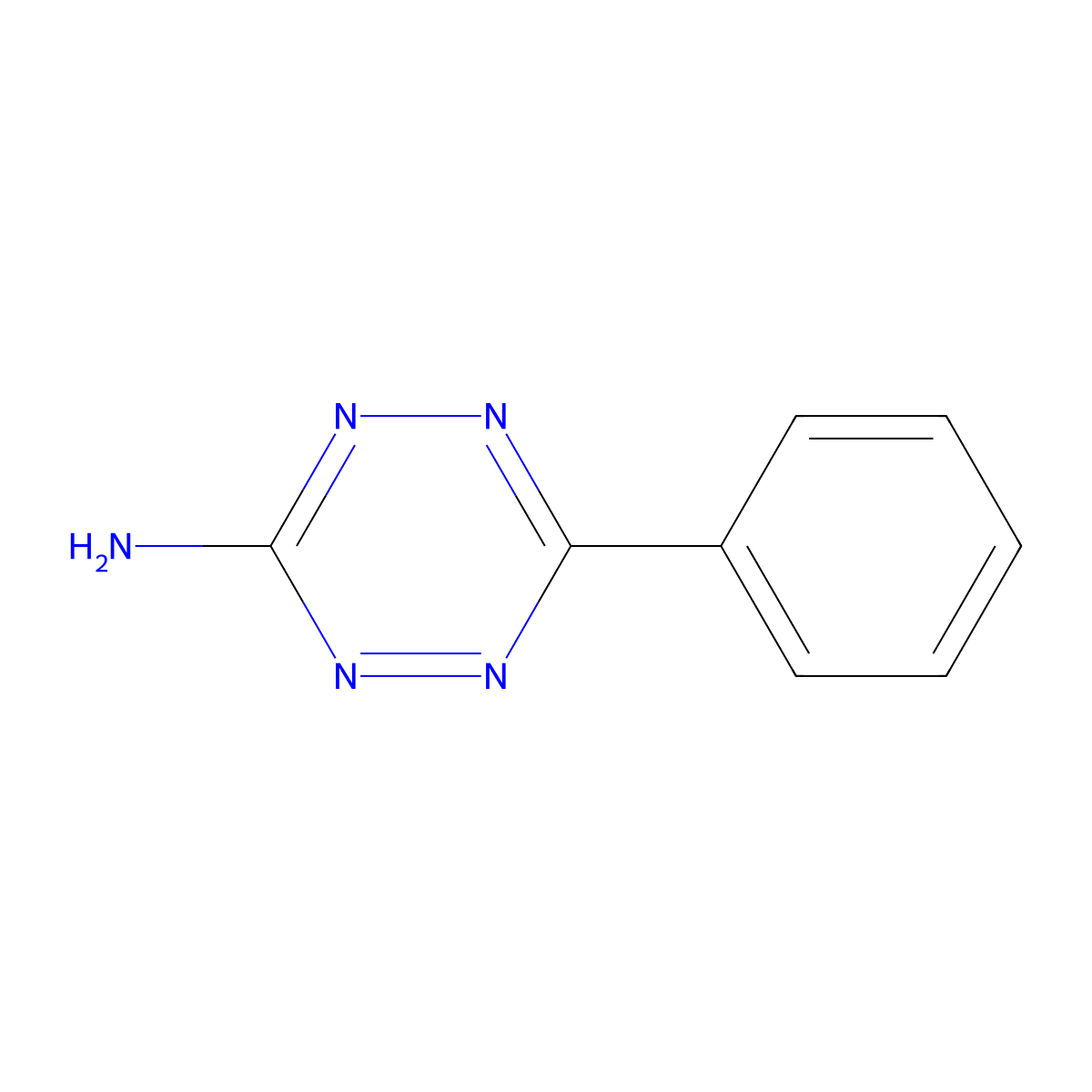 6-Phenyl-1,2,4,5-tetrazin-3-amine molecular structure, CAS 14418-30-5