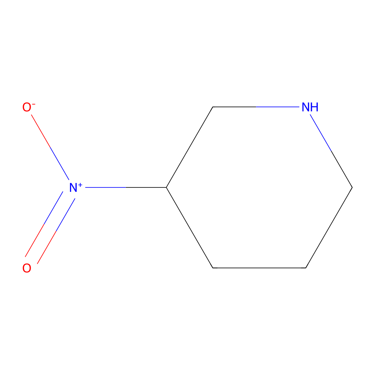 3-Nitropiperidine molecular structure, CAS 14418-60-1