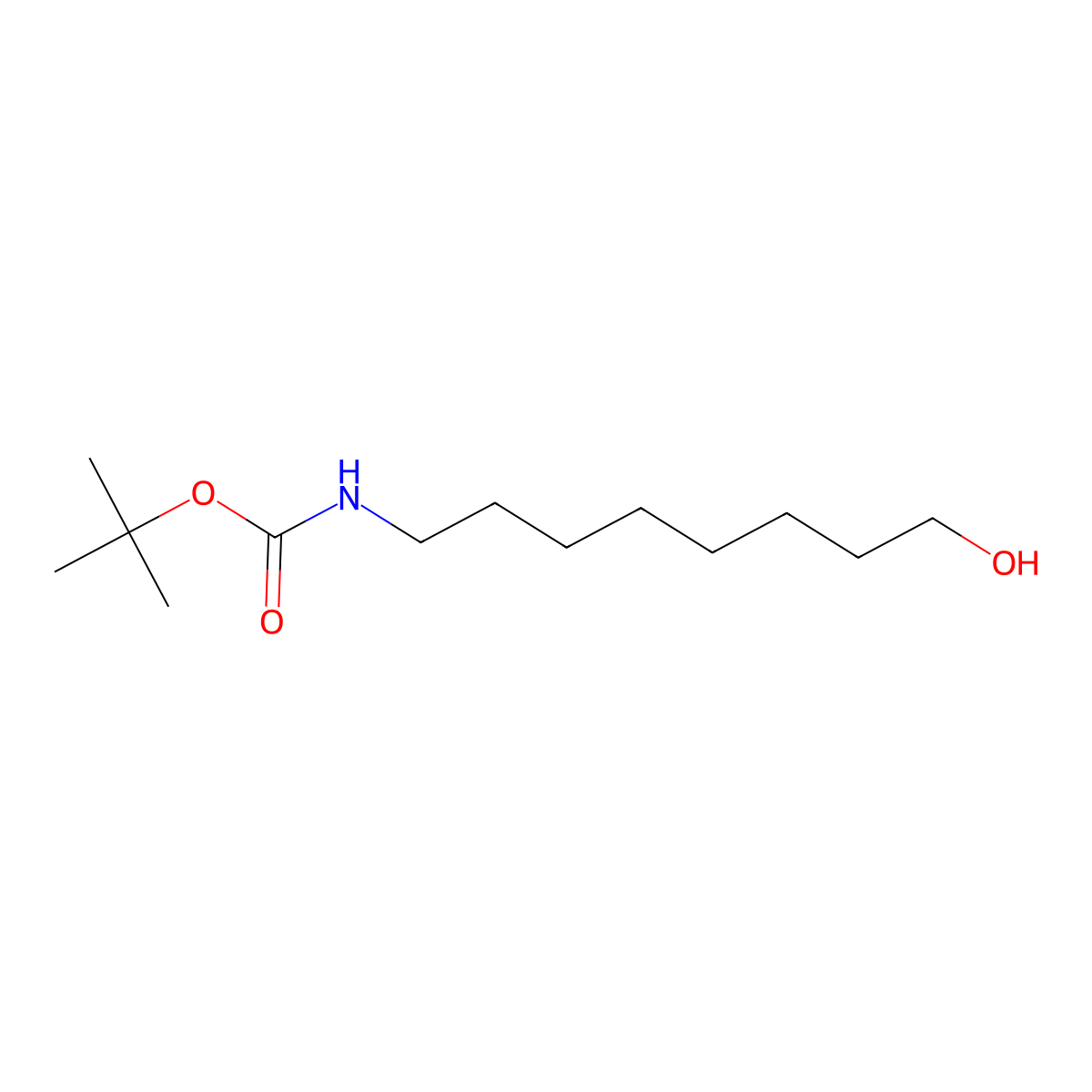 tert-butyl N-(8-hydroxyoctyl)carbamate molecular structure, CAS 144183-31-3